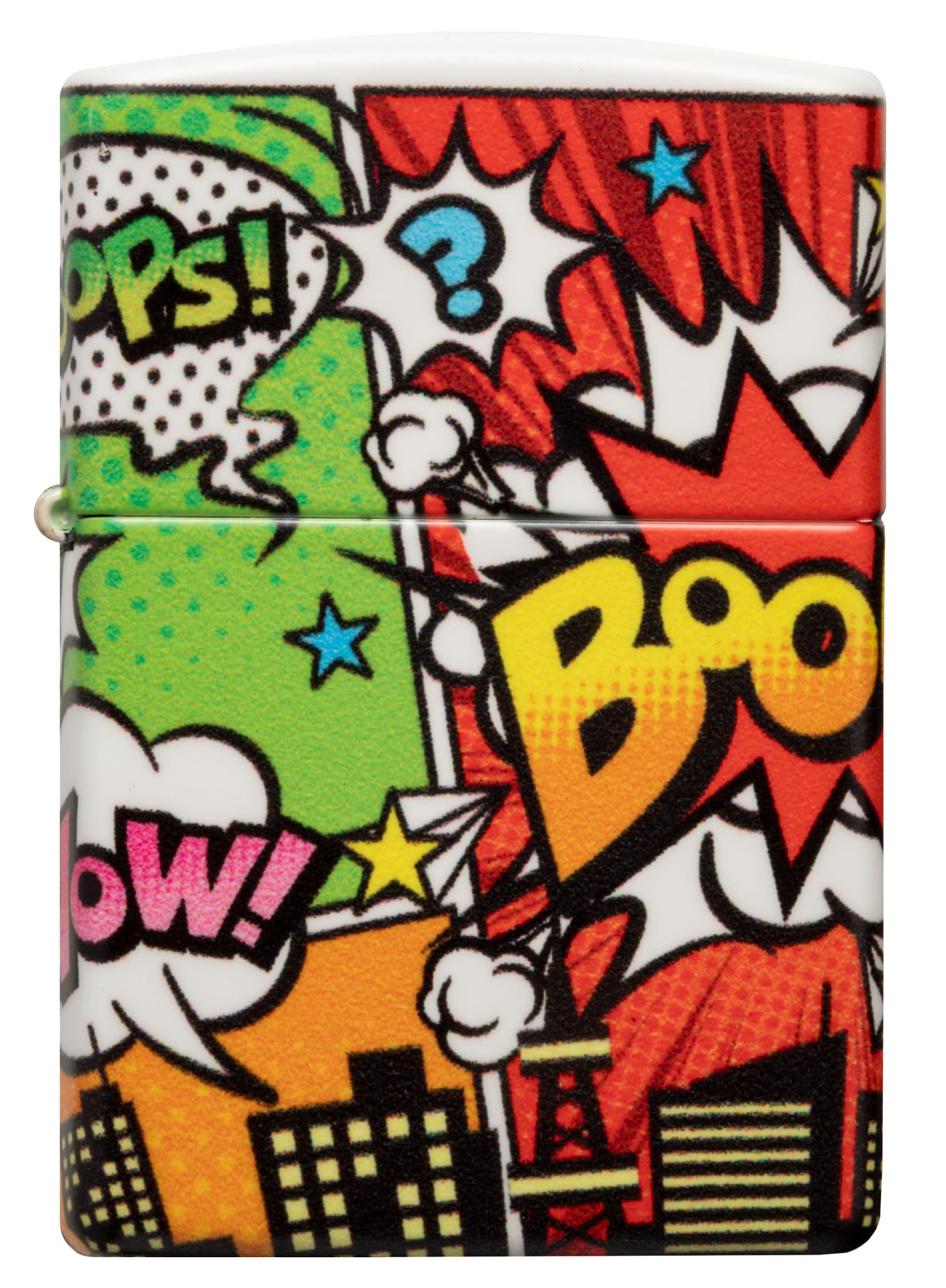 Zippo Sturmfeuerzeug - Pop Art City, 540°, Color Image - Nachfüllbar - Wiederverwendbar - Windfestes Design - Geschenkbox - Made in USA