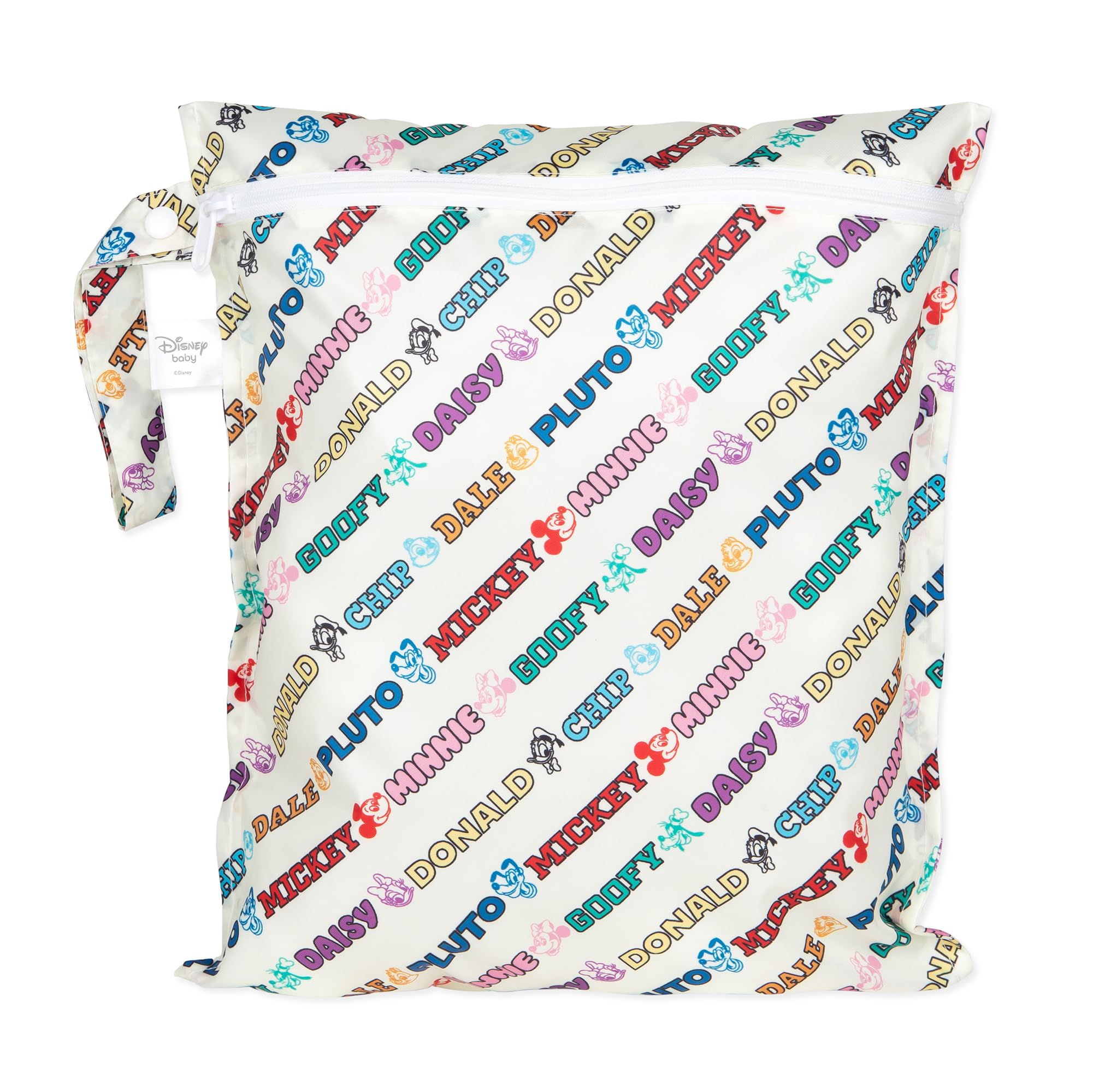 Bumkins Disney Waterproof Wet Bag for Baby, Travel, Swim Suit, Cloth Diaper, Pump Parts, Pool, Beach, Gym Clothes, Toiletry, Hook to Stroller, Daycare