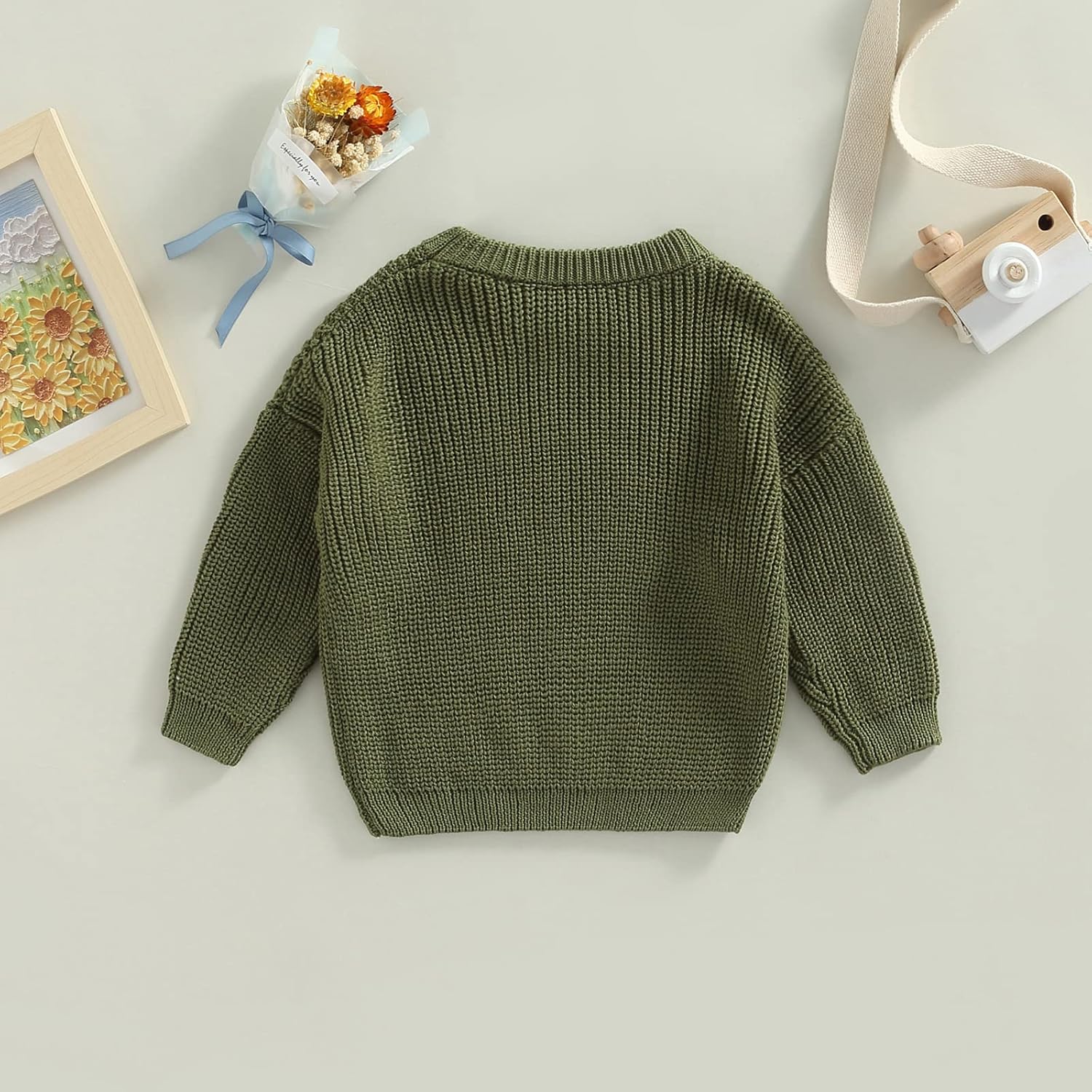 YINGISFITM Toddler Infant Baby Girl Boy Knit Sweater Cable Knitted Sweaters Long Sleeve Sweatshirt Fall Winter Clothes Outfit - Image 5
