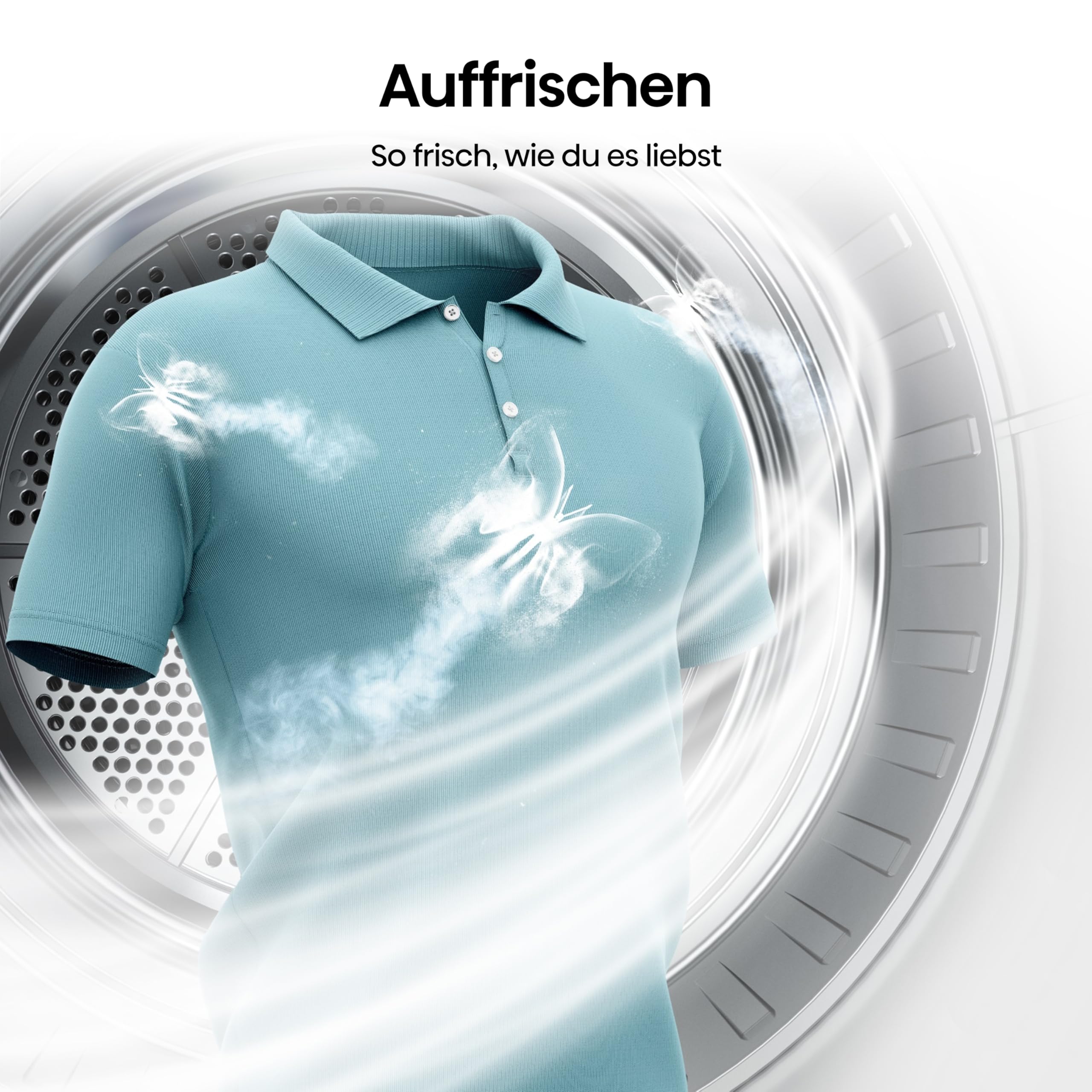 Hisense DHQE800BW2 Wäschetrockner 8KG Kondensation Wärmepumpe 15 Programme Feuchtesensor Anti Crease TwinAir Energieeffizienzklasse D Weiß