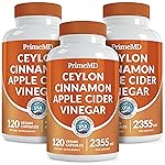 5-in-1 Ceylon Cinnamon Capsules 2355mg - Ceylon Cinnamon and Apple Cider Vinegar Capsules - Turmeric and Panax Ginseng - Cinnamon Supplements with Bioperine (120ct, Pack of 3)