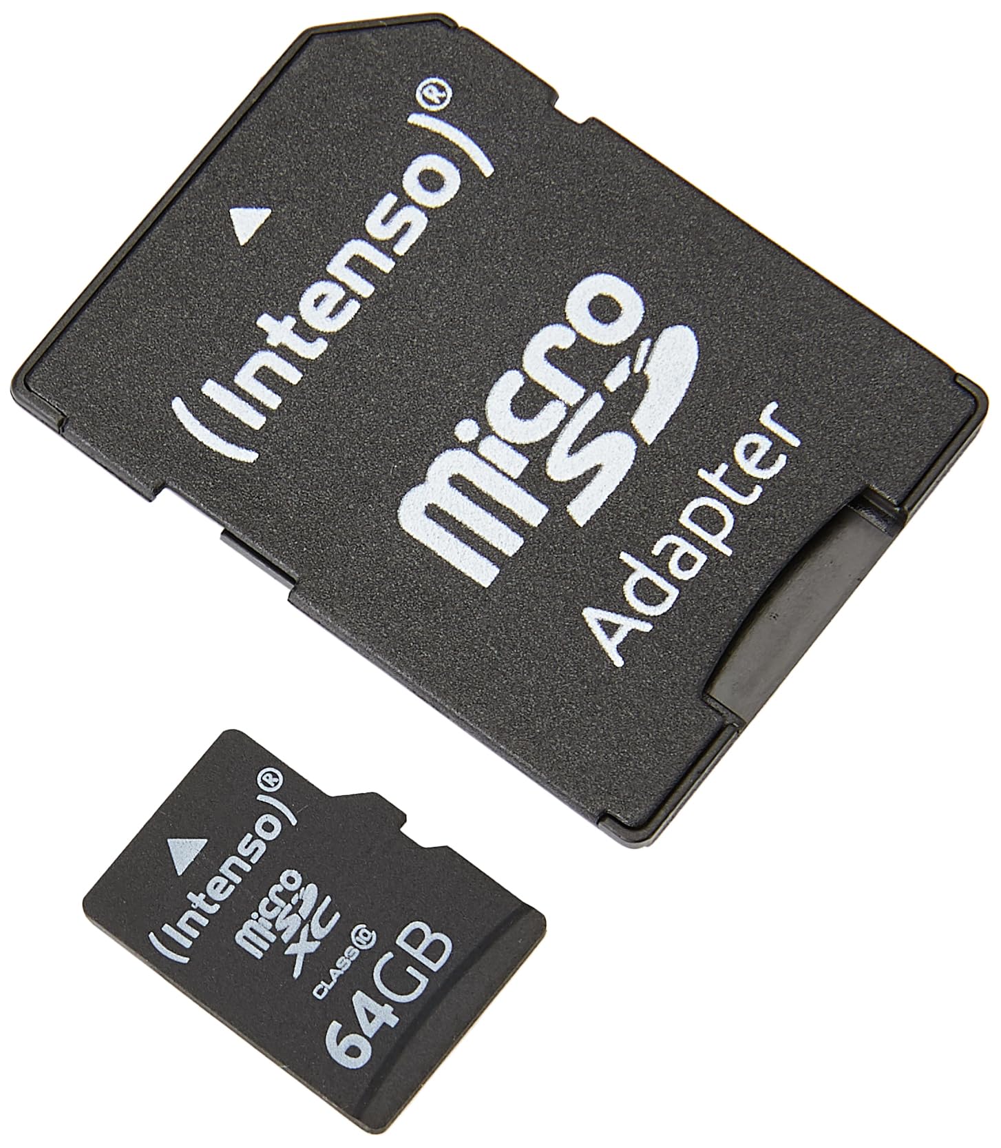 Intenso 3413490 - Adaptador para tarjeta Micro SDXC 64 GB (class 10 incl, 25 MB/s) color negro