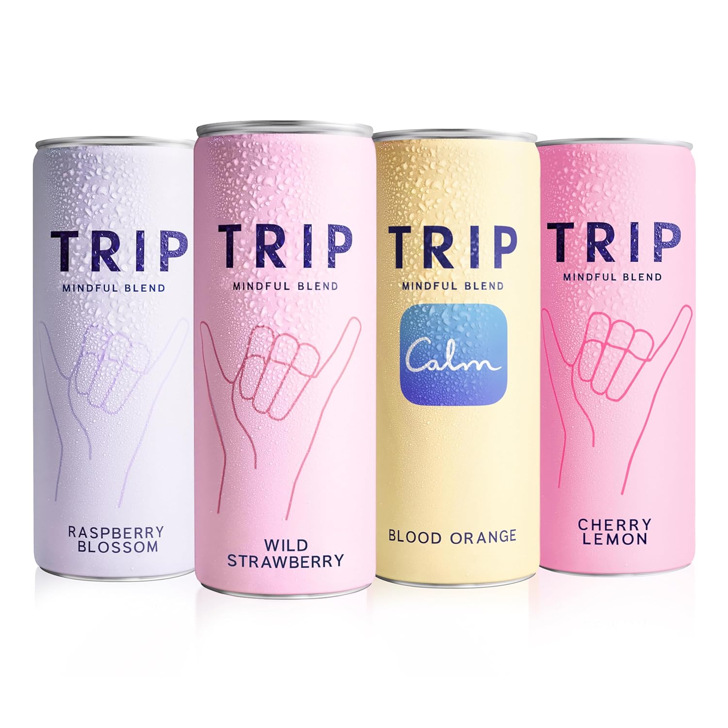 8131iApy2tL._SL1500_ Trip Mindful Blend, Lightly Sparkling Adaptogen Seltzer, Mocktail w/ 120mg Magnesium Citrate with Ashwagandha, Lions Mane & L Theanine, No Added Sugar, Vegan, Citrus Berry Variety Pack, 12 Oz, 12Pk