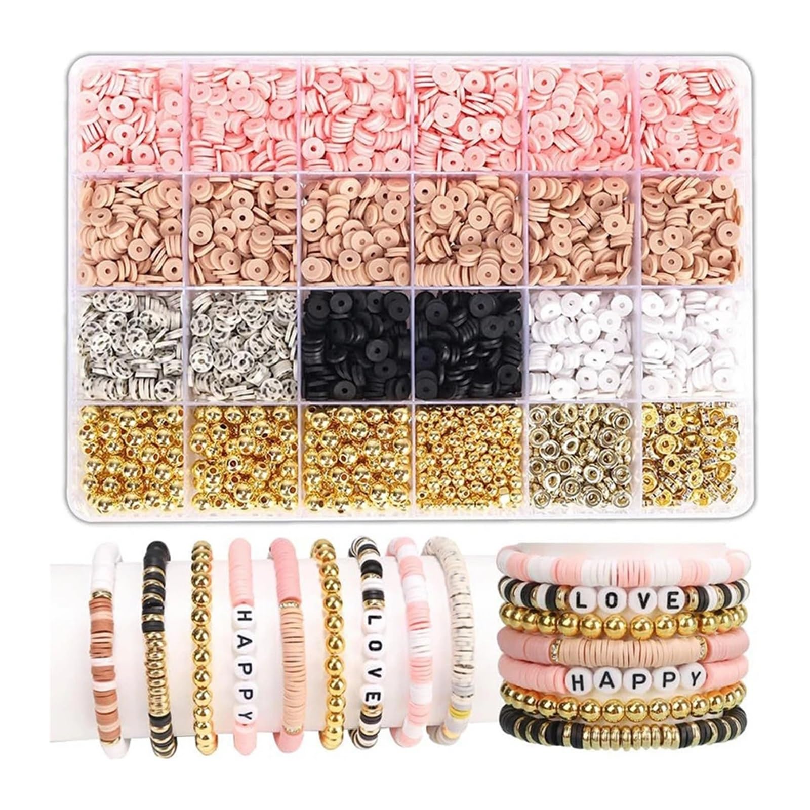 Rynzo DIY Beading Kits DIY Clay Bead Bracelet Making Kit