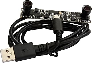 ELP HD Webcam 720P Dual lens USB Video Camera MJPEG 30fps 1280 * 720 CMOS OV9712 Industrial USB Camera Module for Linux Windows Android
