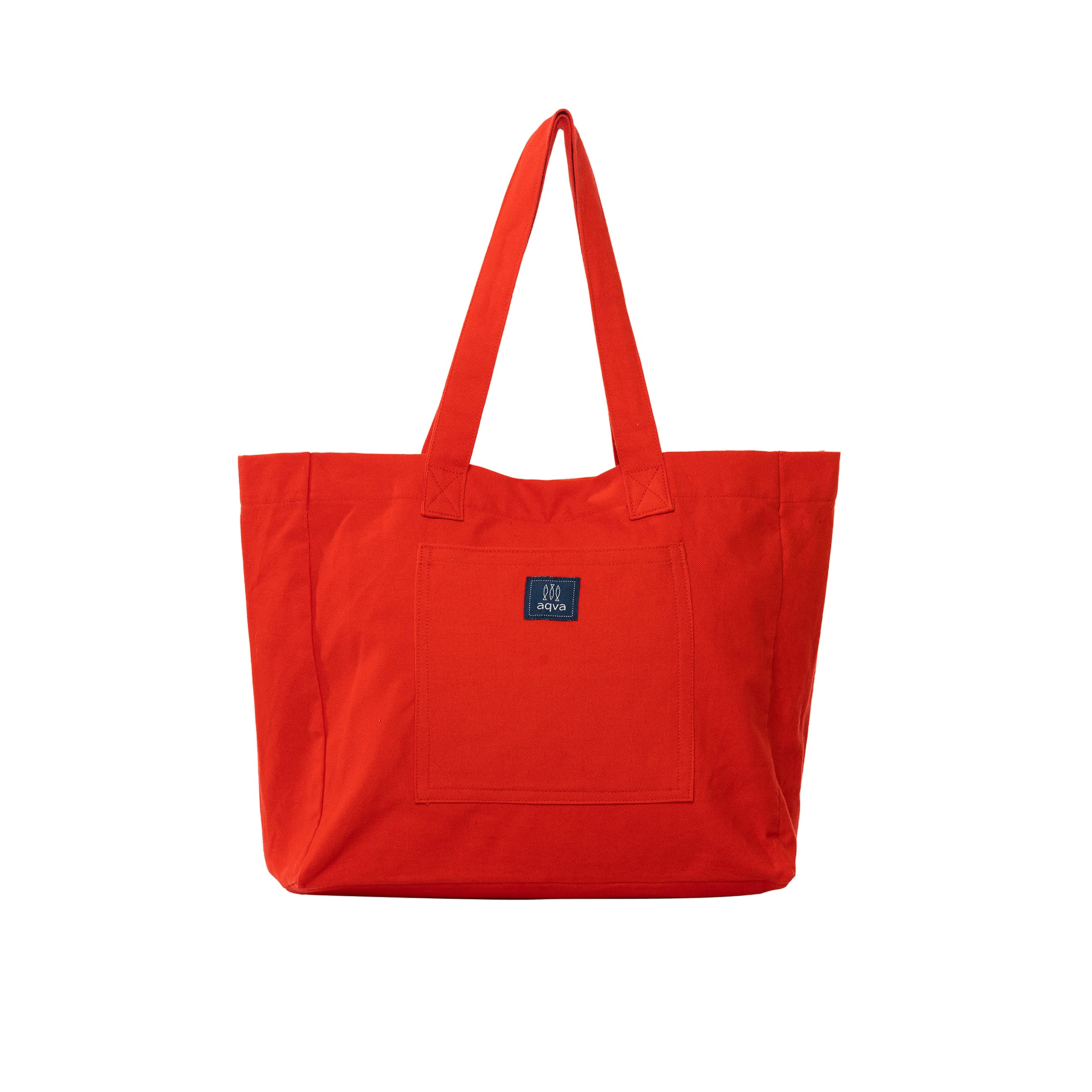 AQVA Cotton Canvas Tote Bag for Women & Girls | Shoulder Bag with Magnetic Button Closure & Solid Colour | Multipurpose Shopping, Travel, Beach, Office Bag | Good Gift Choice for Women (Red) (B092JQWYGL) Amazon Price History, Amazon Price Tracker