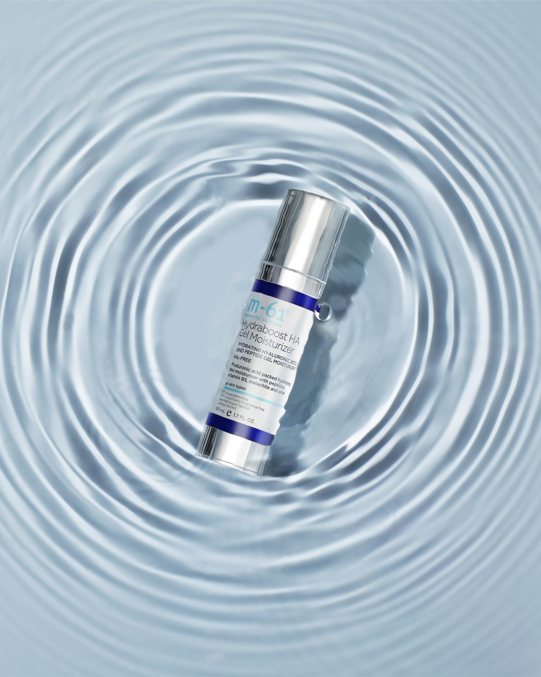 m-61 Hydraboost HA Gel Moisturizer | Oil-Free, Lightweight Gel Moisturizer With Hyaluronic Acid, Vitamin B5, Aloe. Cooling, Light Hydration. For All Skin Types - 1.7 Fl Oz
