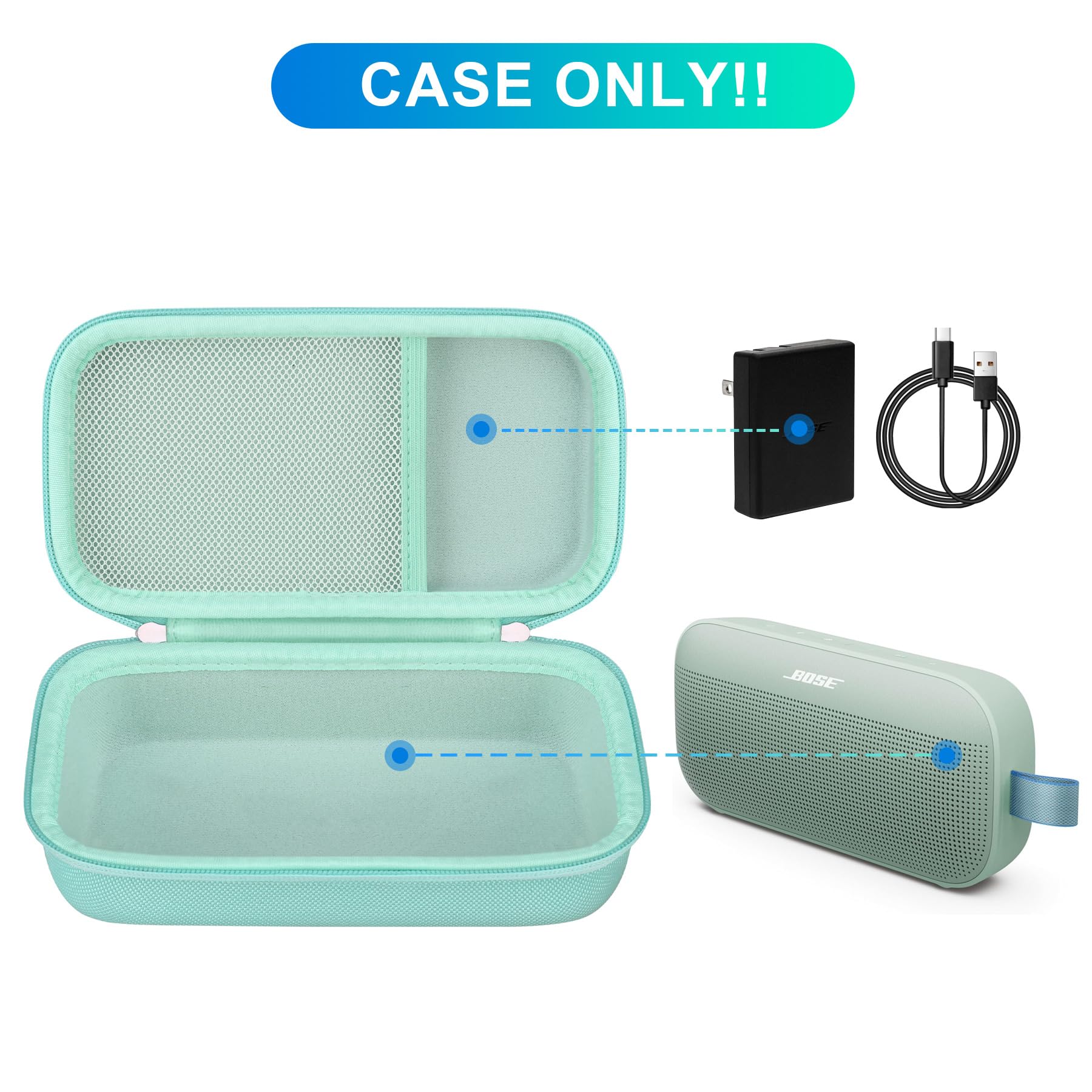 Amazon.com: BOVKE Hard Travel Speaker Case for Bose New