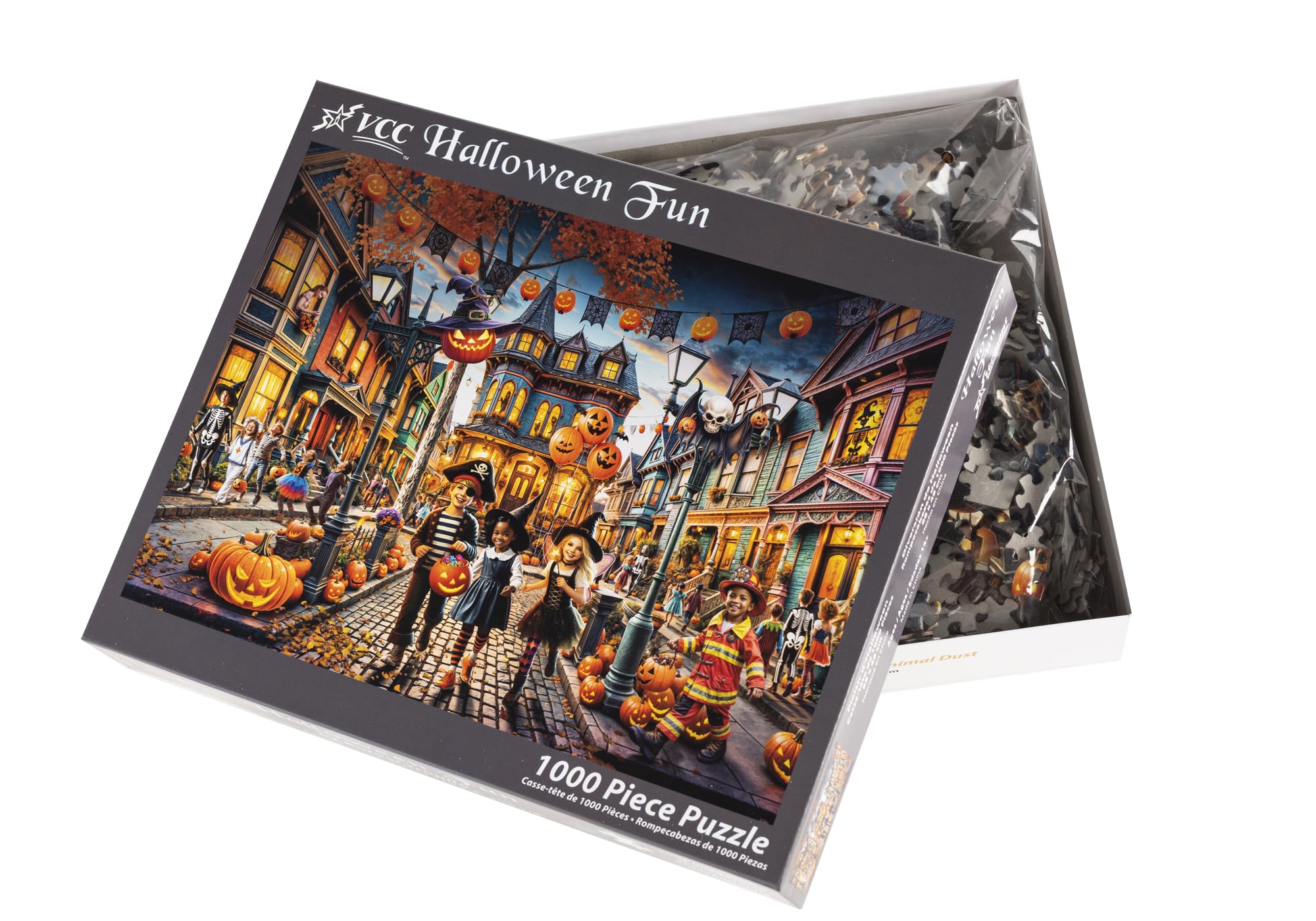 Halloween Fun Jigsaw Puzzle 1000 Piece by Vermont Christmas Company - Halloween Puzzles with Randomly Shaped Pieces - 26 5/8" x 19 1/4" - Image 4