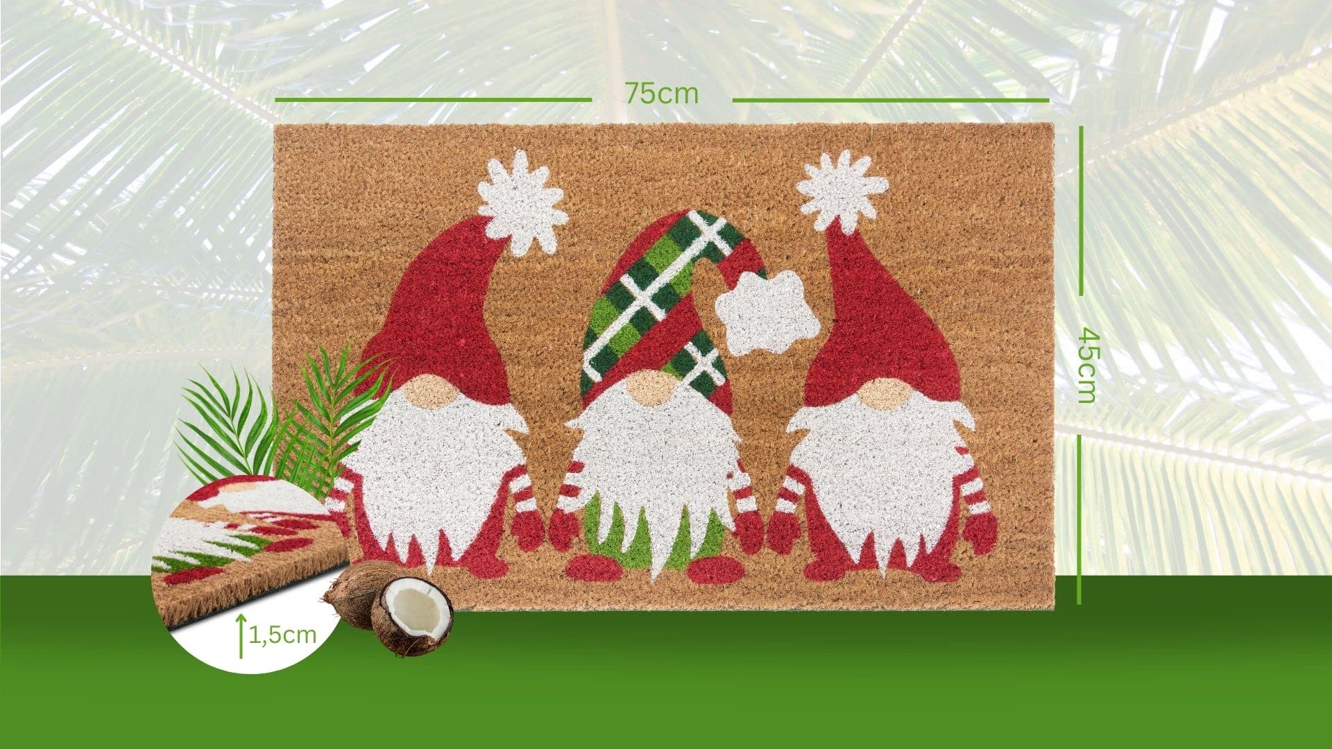 Hanse Home Coconut Doormat Christmas for Indoor Use - Image 4