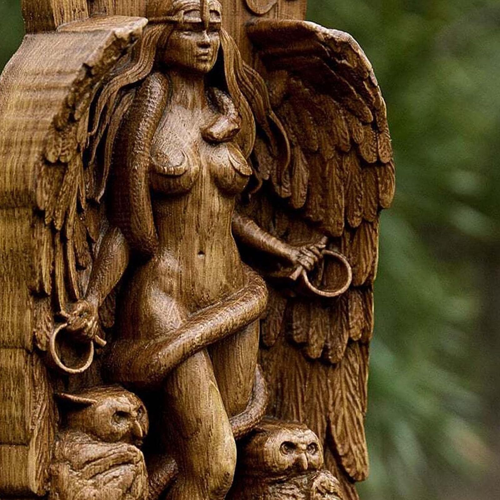 Statua decorativa in resina, 22 x 9 x 3 cm | Squisita statua in resina della dea naturale per esposizione decorativa in interni ed esterni