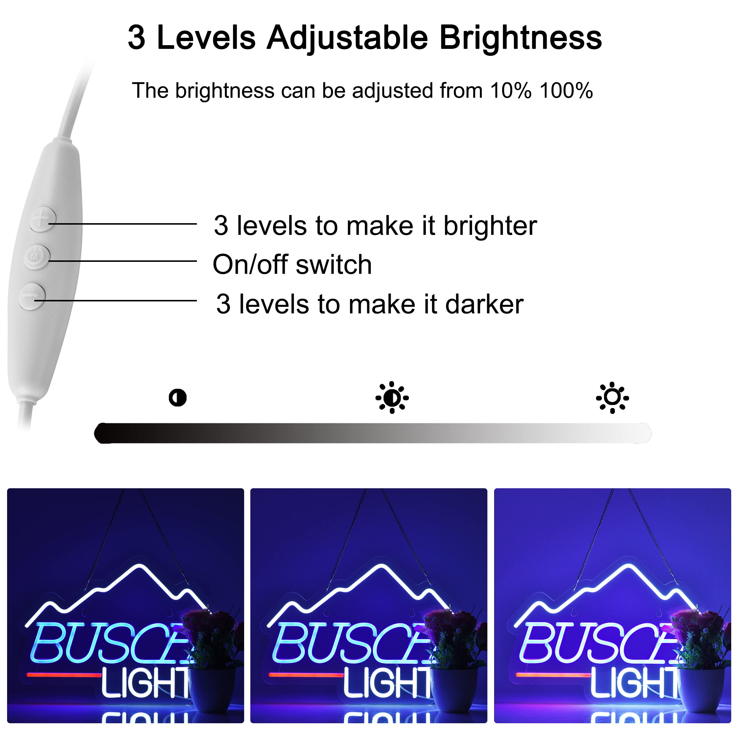 BNeonushc Neon Light Neon Sign for wall decor Beer Bar Home Bedroom man cave Bedside Table Decoration Recreation Room Gifts Neon Sign for Gifts