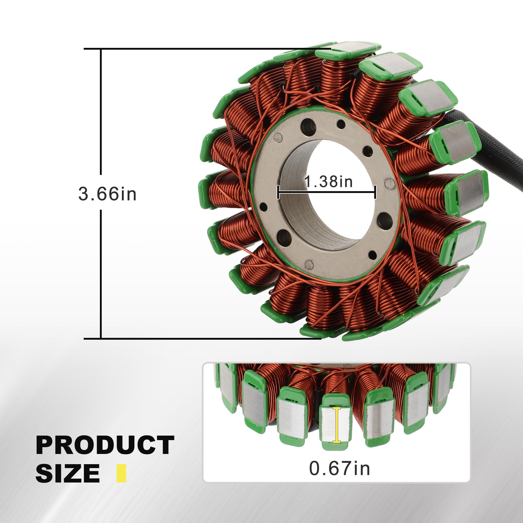 Stator Allumage 18 Bobine 3 fils Compatible avec Suzuki GS250 GS300L GS400 GS425 GS550 OEM 31400-45020 31400-45021 31400-47021 31401-45020 31401-45021