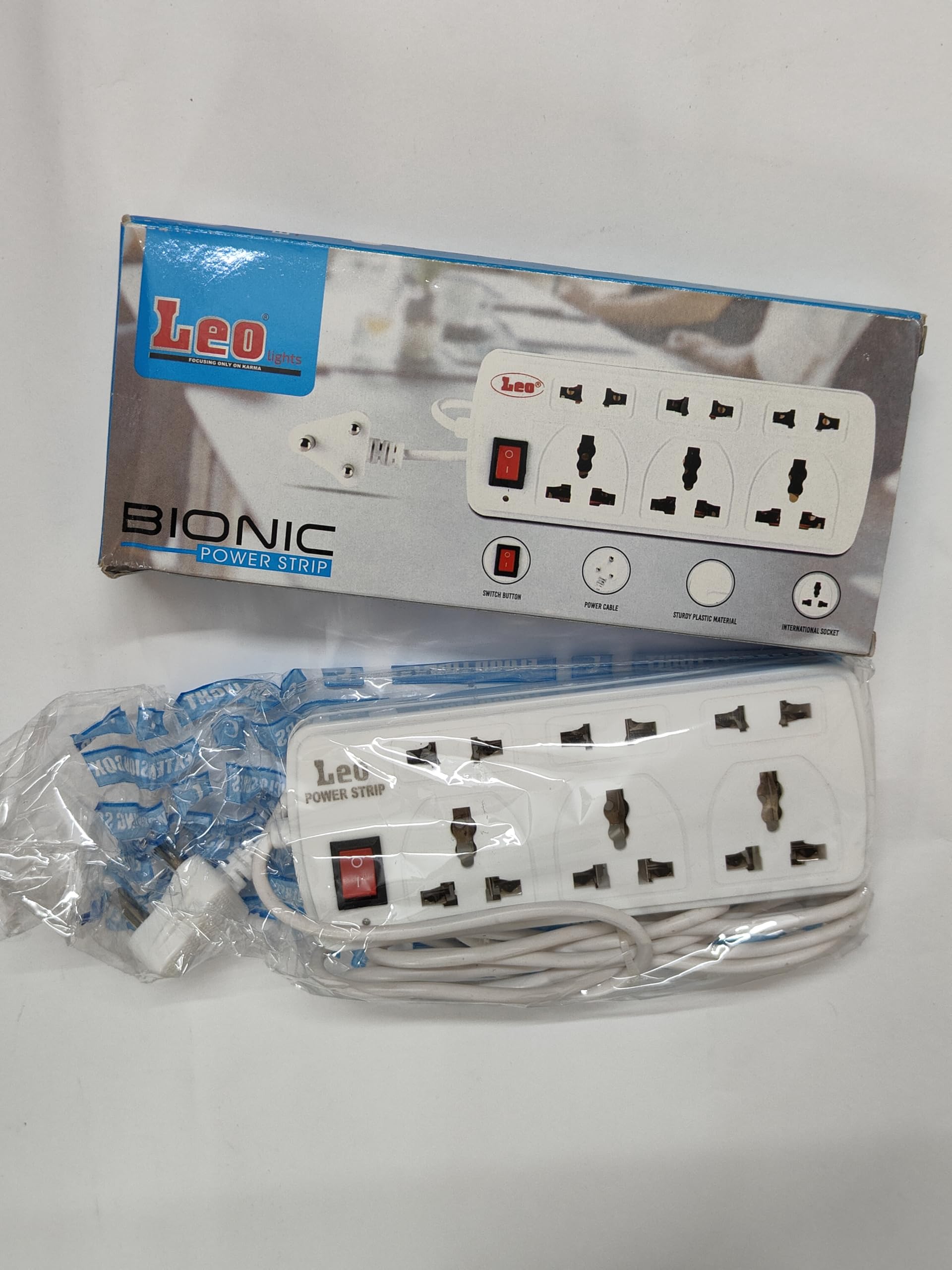 Leo Bionic 6 Socket Power Strip Extension Board with 2 Meter Heavy Duty Cord, Universal Plug Support & Master Switch (240V, 6A) – Surge Protector Multi Plug-image-46