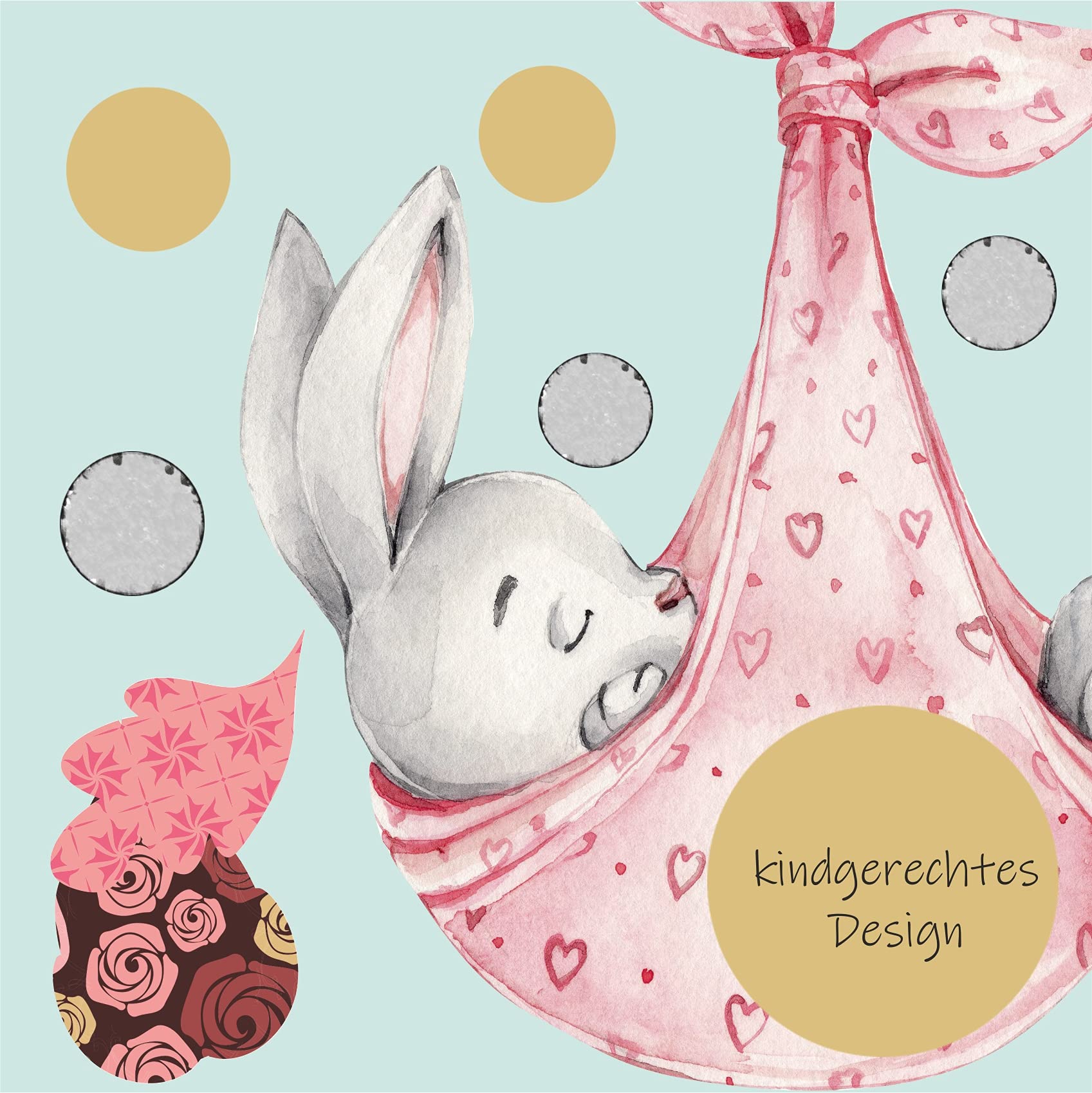 Graz Design - Adesivo da parete per cameretta dei bambini, motivo: animali della foresta