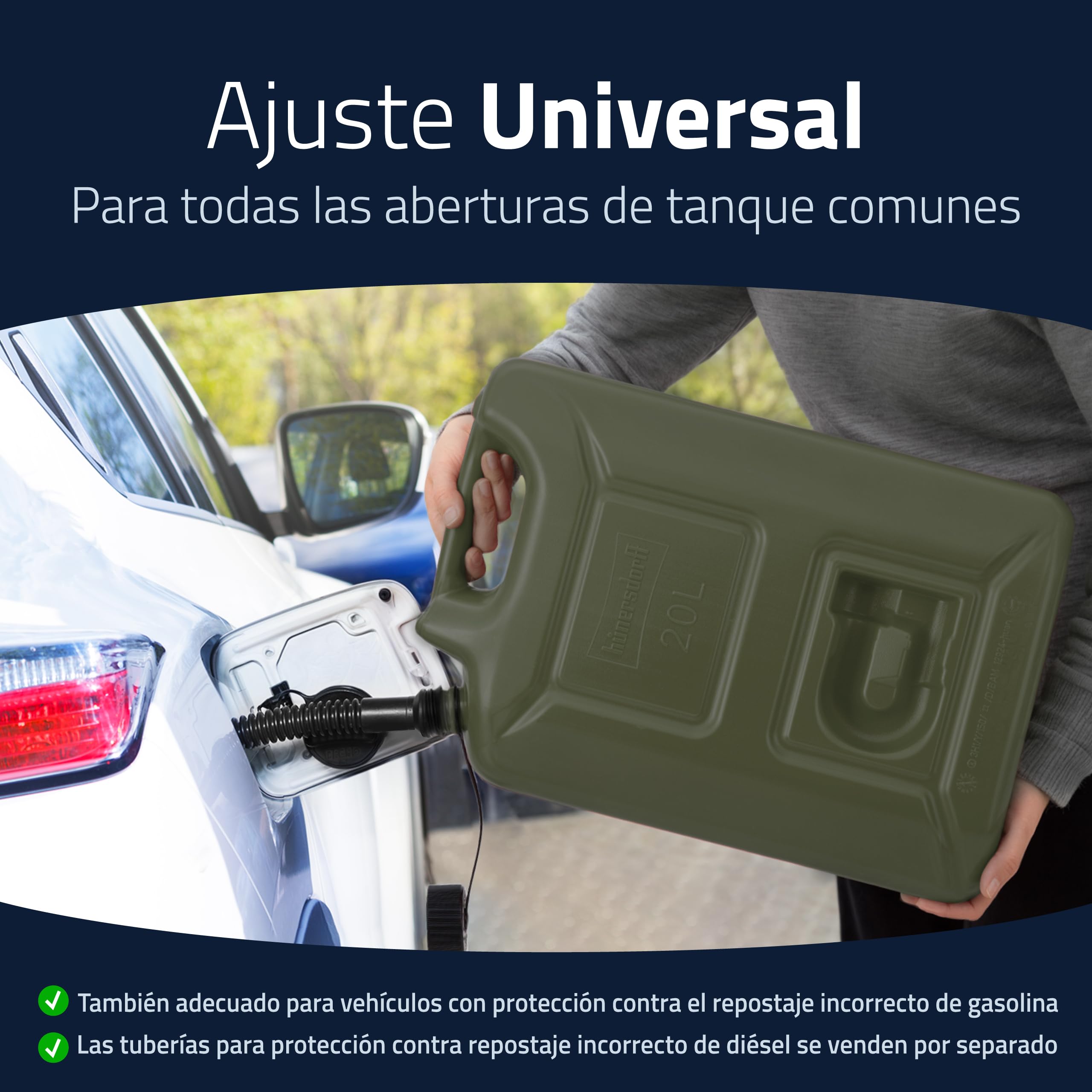 Hünersdorff 802010 Bidón para Carburante, Verde, 20 l