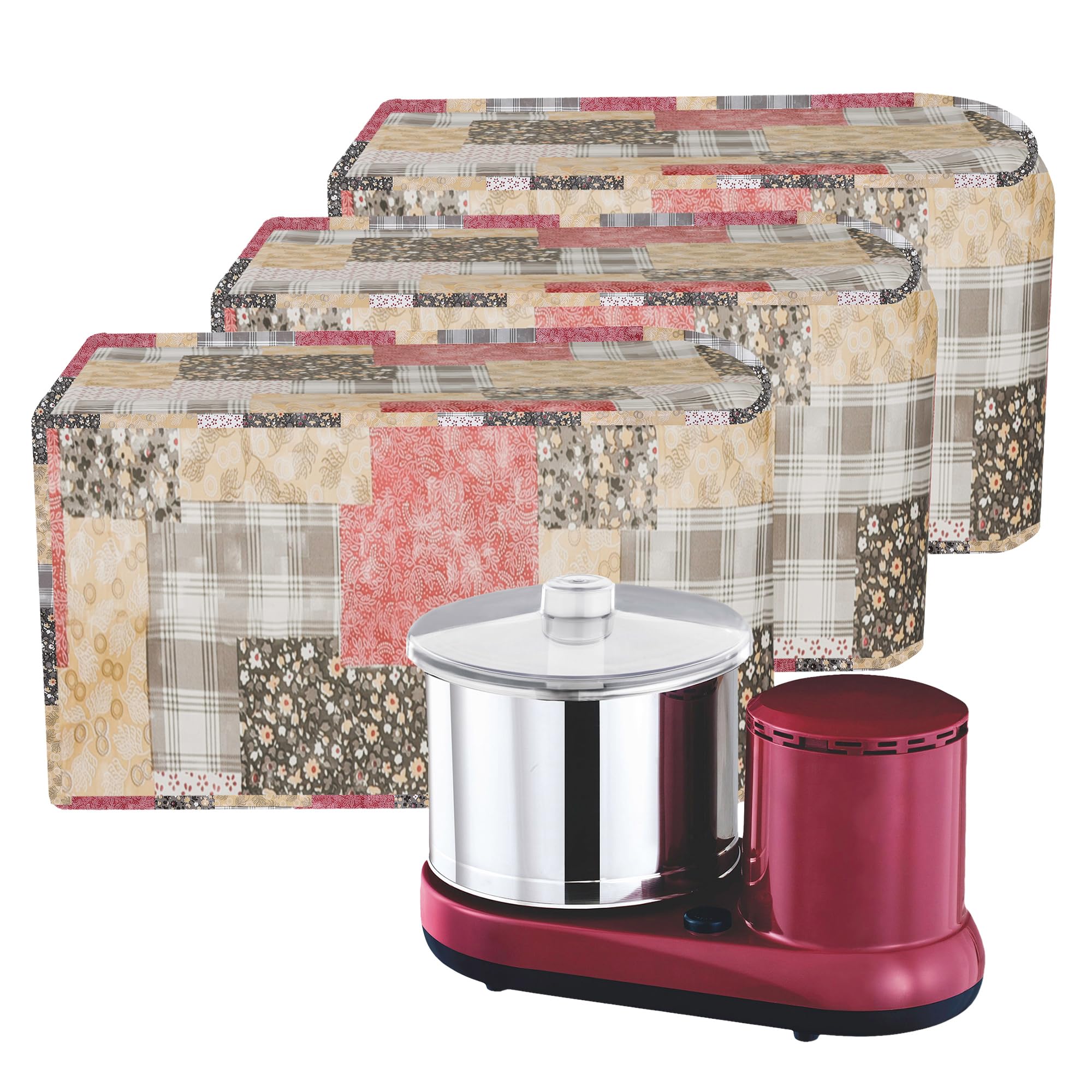 Kuber Industries Pack of 3 Grinder Cover | Mixer Grinder Cover | Foldable Grinder Cover for Table Top | Open Bottom Grinder Cover | Waterproof Kitchen Grinder Cover | Barik Flower | Black (B0D3F5F1YV) Amazon Price History, Amazon Price Tracker