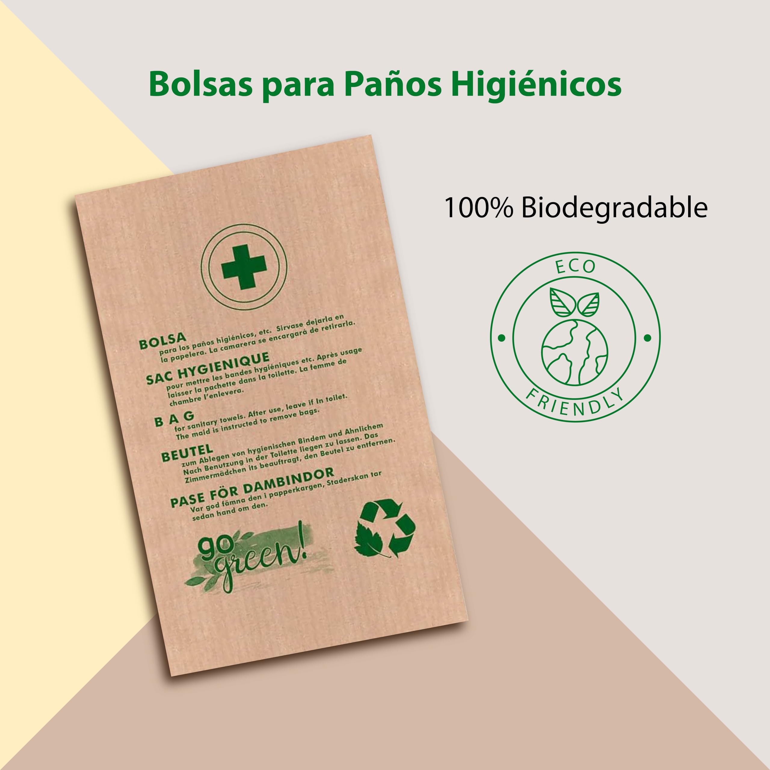 1000 Stück- Hygienebeutel für Damenbinden | Nachhaltige Entsorgungsbeutel für Damenbinden | 100% umweltfreundliche Öko Hygienebags | Hygienebeutel Papier | Hygienebeutel für Tampons