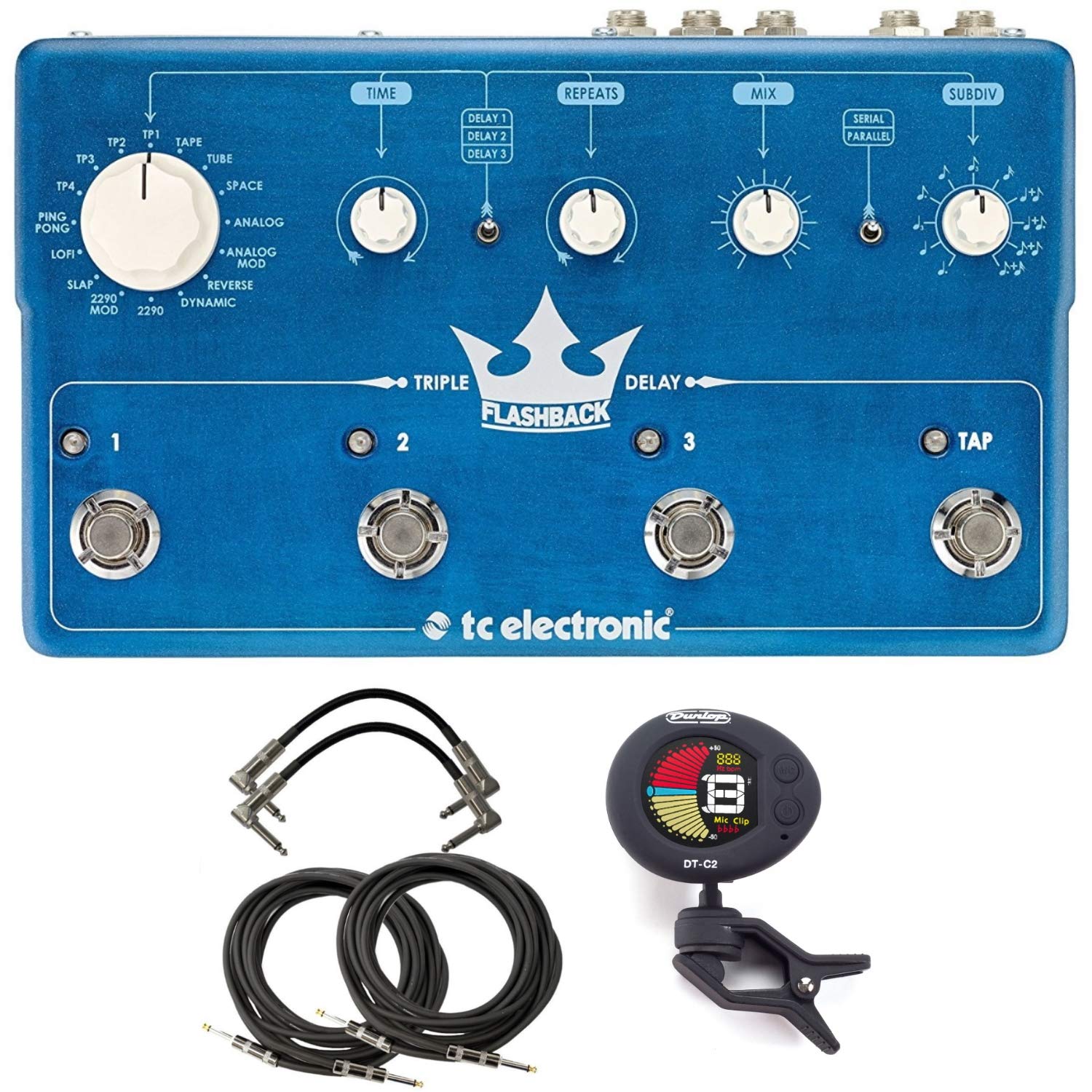 Tc Electronic Flashback Triple Delay Pedal Bundle With 2 Patch Cables 2 Instrument Cables And Tuner Buy Online In Grenada At Grenada Desertcart Com Productid 69912133