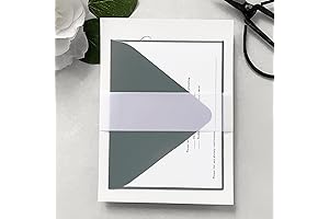 50 Blank Vellum Belly Bands for Wedding Invitations