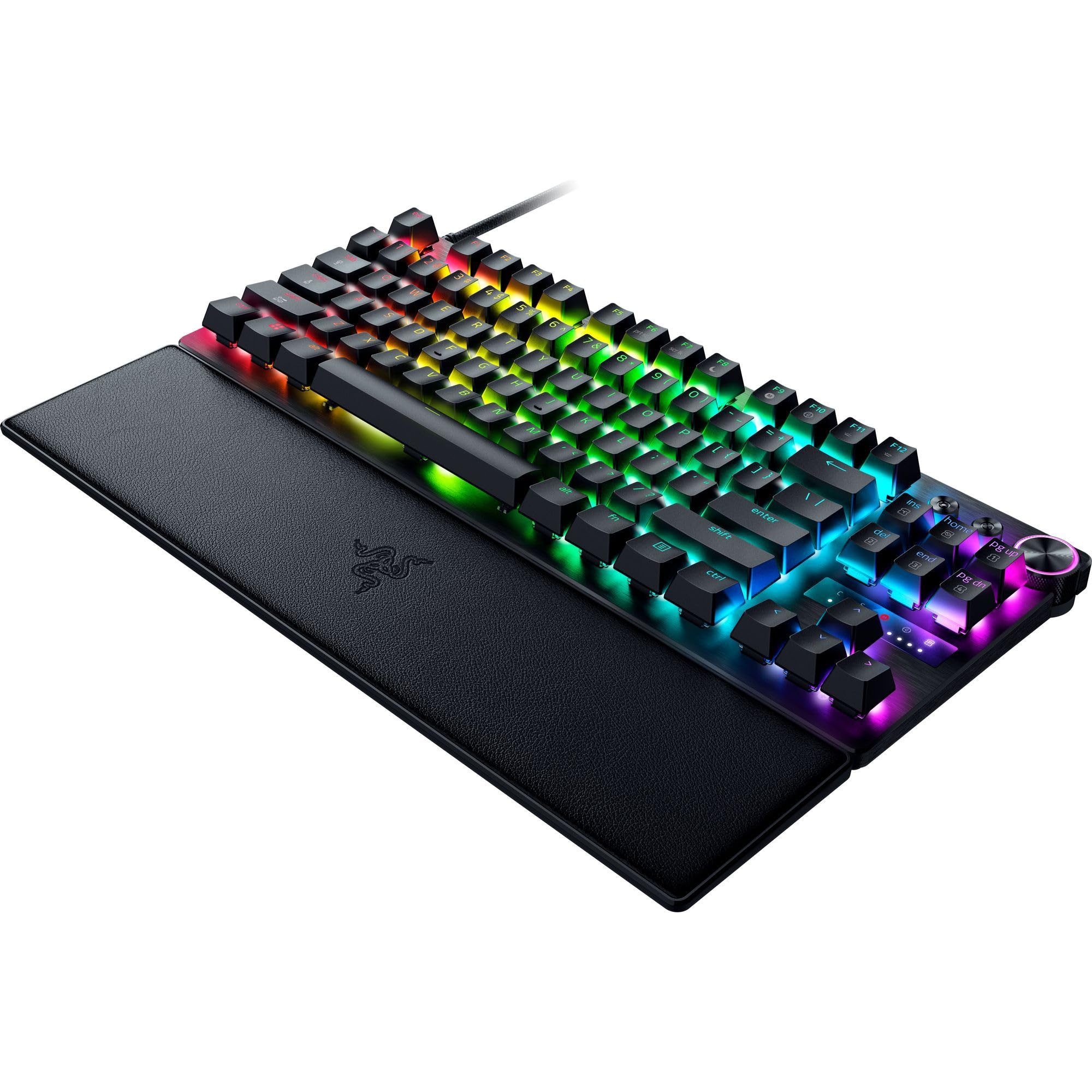 Razer Huntsman V3 Pro Tenkeyless 8KHz - TKL PC Tastiera meccanica da gioco - 8KHz HyperPolling - Switch ottici analogici - regolabile 0,1-4,0mm - Snap Tap - Rapid Trigger - QWERTY US Layout | Nero