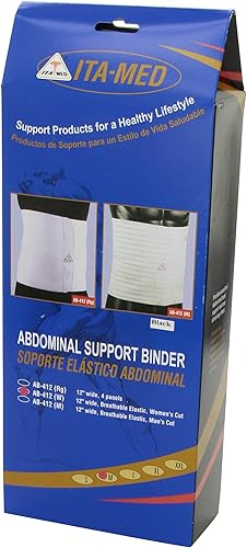 Miniatura 4 de ita-med 12inch transpirable de la mujer amplia elástico abdominal Apoyo cartón, I AB-412(W) M BL, M, Negro, 1, 1