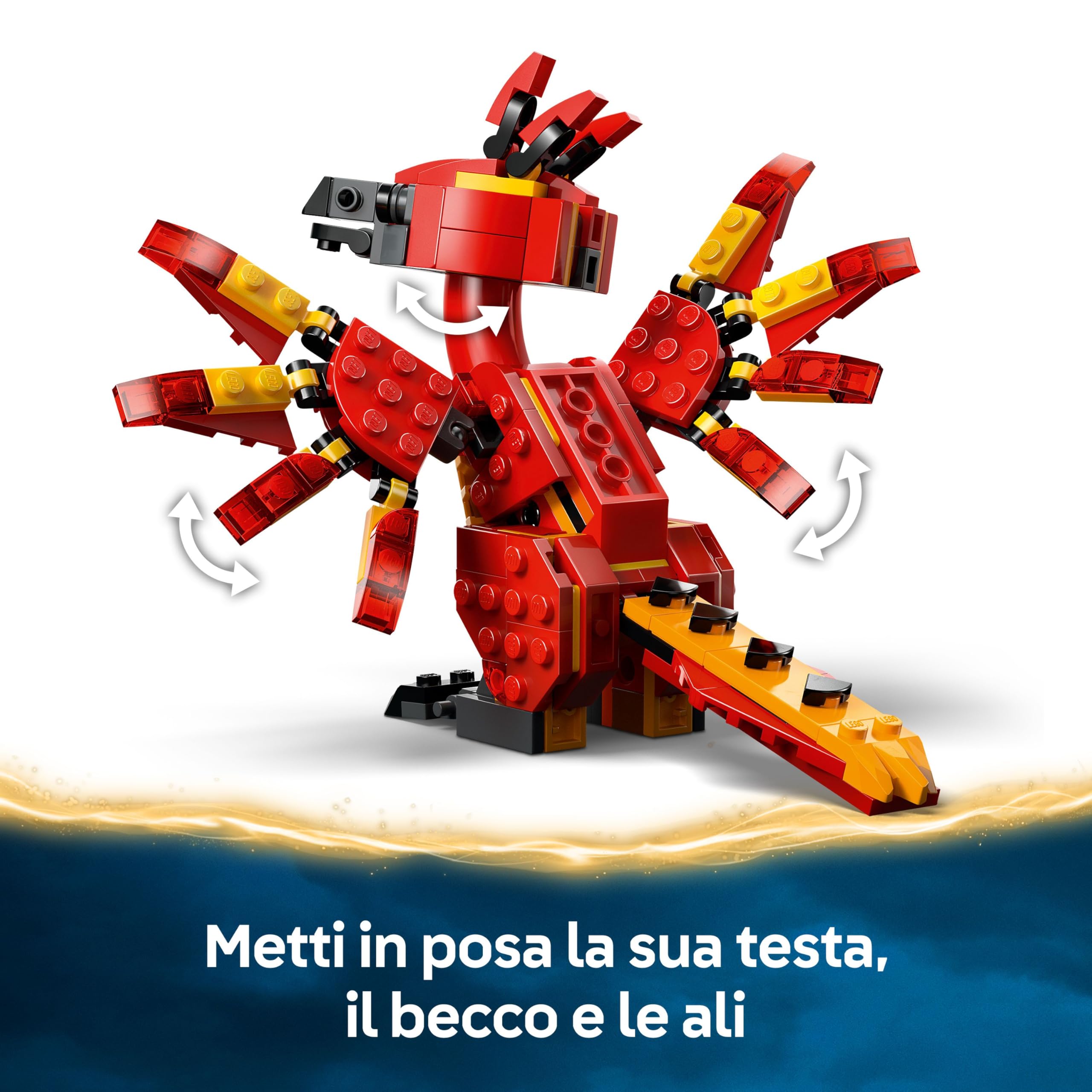 LEGO Harry Potter Fanny: la Fenice di Albus Silente Giocattolo - Set Play & Display con Figura di Uccello - con Cappello Parlante e Spada di Grifondoro - Regalo per Bambine e Bambini da 8 Anni - 76448