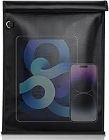 Vista 8 de Bolsas Simket Faraday para teléfonos y llaves de coche, paquete de 2, bolsa de bloqueo de señal, bloqueador de señal de teléfono celular, bloqueador