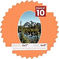 Vista 111 de Tapete de 5 x 7 para fotos de 4 x 6 pulgadas, con apertura de tablero ovalado verde Honeydew precortado, sin ácidos, mate para proteger tus