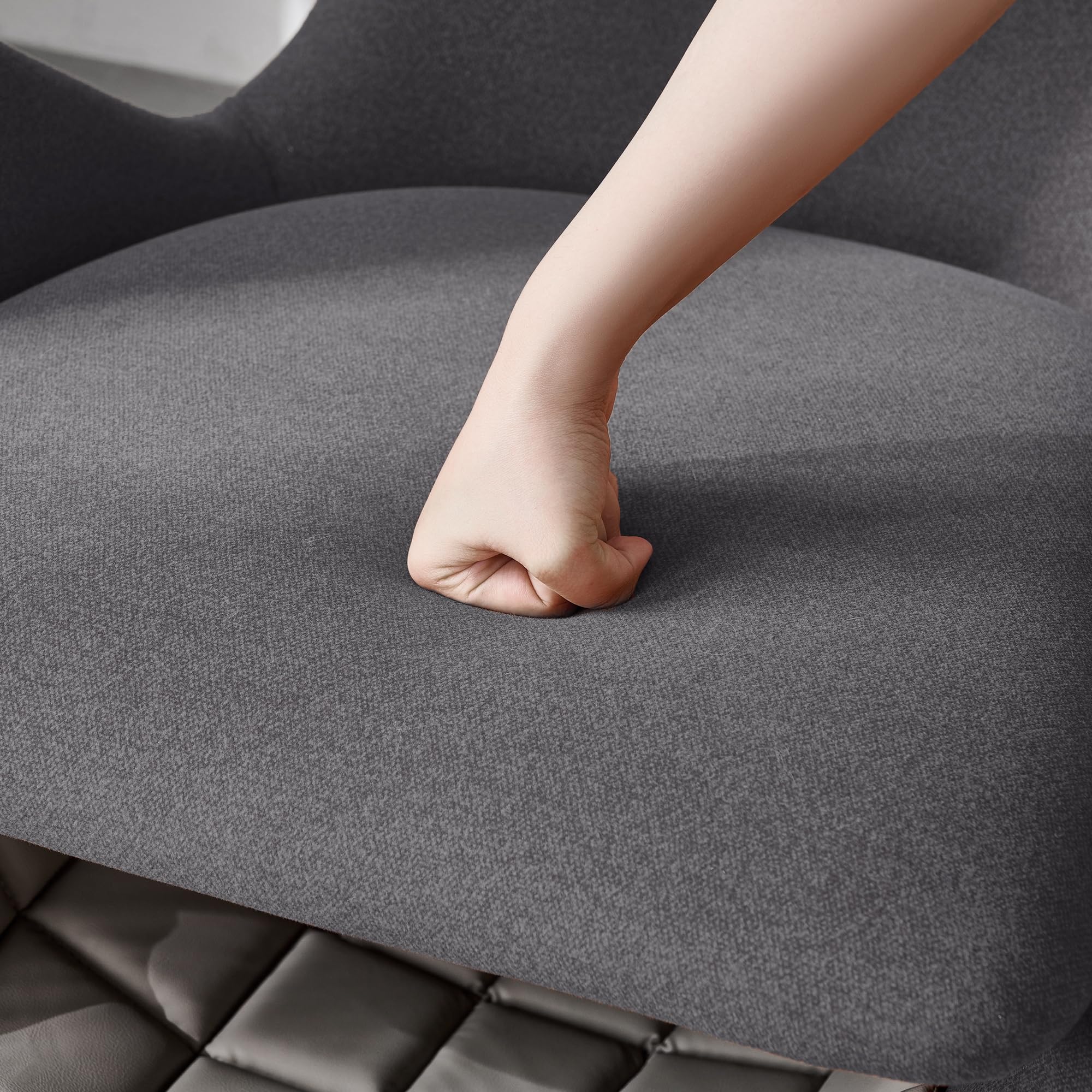 Merax Loungesessel Walhai-Design mit Katzenhöhle, kratzfestem Stoff, Einzelsofa als Rückzugsort für Katzen & kleine Hunde, Stabiler Holzrahmen, Fernsehsessel, Grau