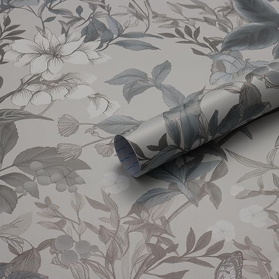 vovoyager Peel and Stick Wallpaper Boho Flowers Removable Self Adhesive