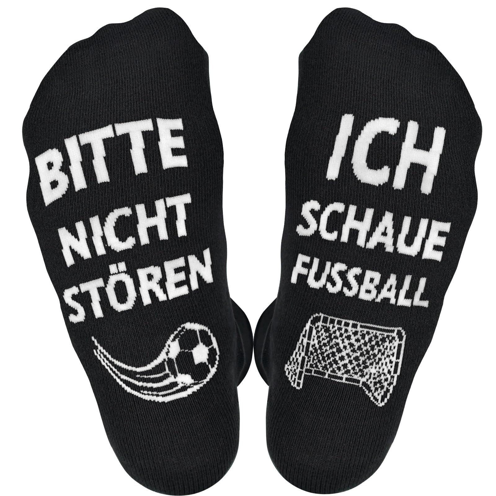 Brightdeal Lustige Fußball Socken mit Spruch Bitte Nicht Stören Ich Schaue Fußball, Geschenke für Männer und Damen Fußball Fanartikel, Fußballliebhaber Geburtstag Vatertag Weihnachten Geschenke
