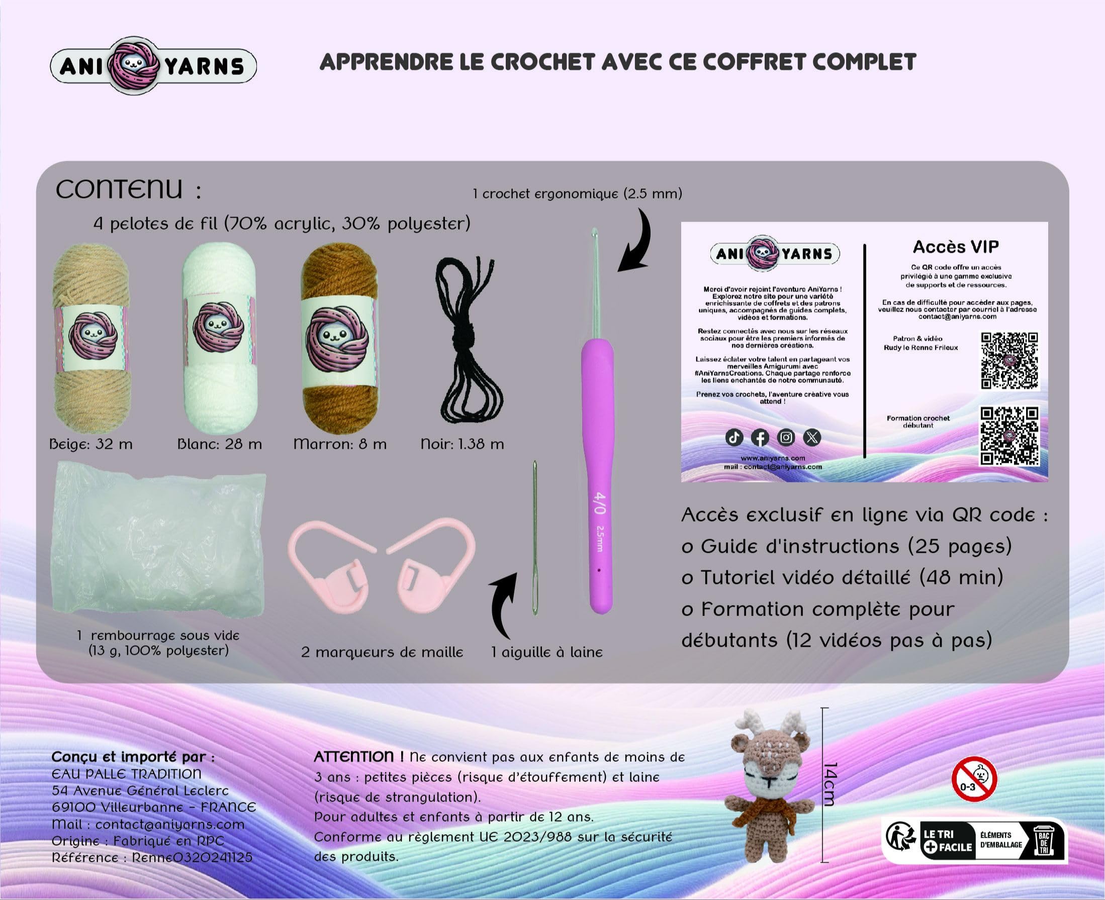 Lot De 2 Kits Crochet Animaux Pour Débutants - Inclut Fil, Crochet, Instructions (teckel Et Autre)