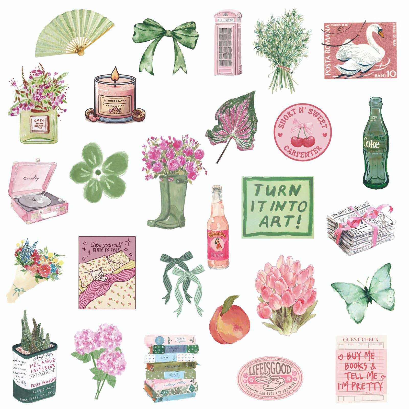 100 Stuks Vintage Esthetische Sticker, Vinyl Scrapbook Accessoires Retro Sticker Set voor Laptop Skateboard Helm Koffer Fiets Motorfiets, Geschikt voor Volwassen Kinderen 100 Stuks Vintage Esthetische Sticker, Vinyl Scrapbook Accessoires Retro Sticker Set voor Laptop Skateboard Helm Koffer Fiets Motorfiets, Geschikt voor Volwassen Kinderen