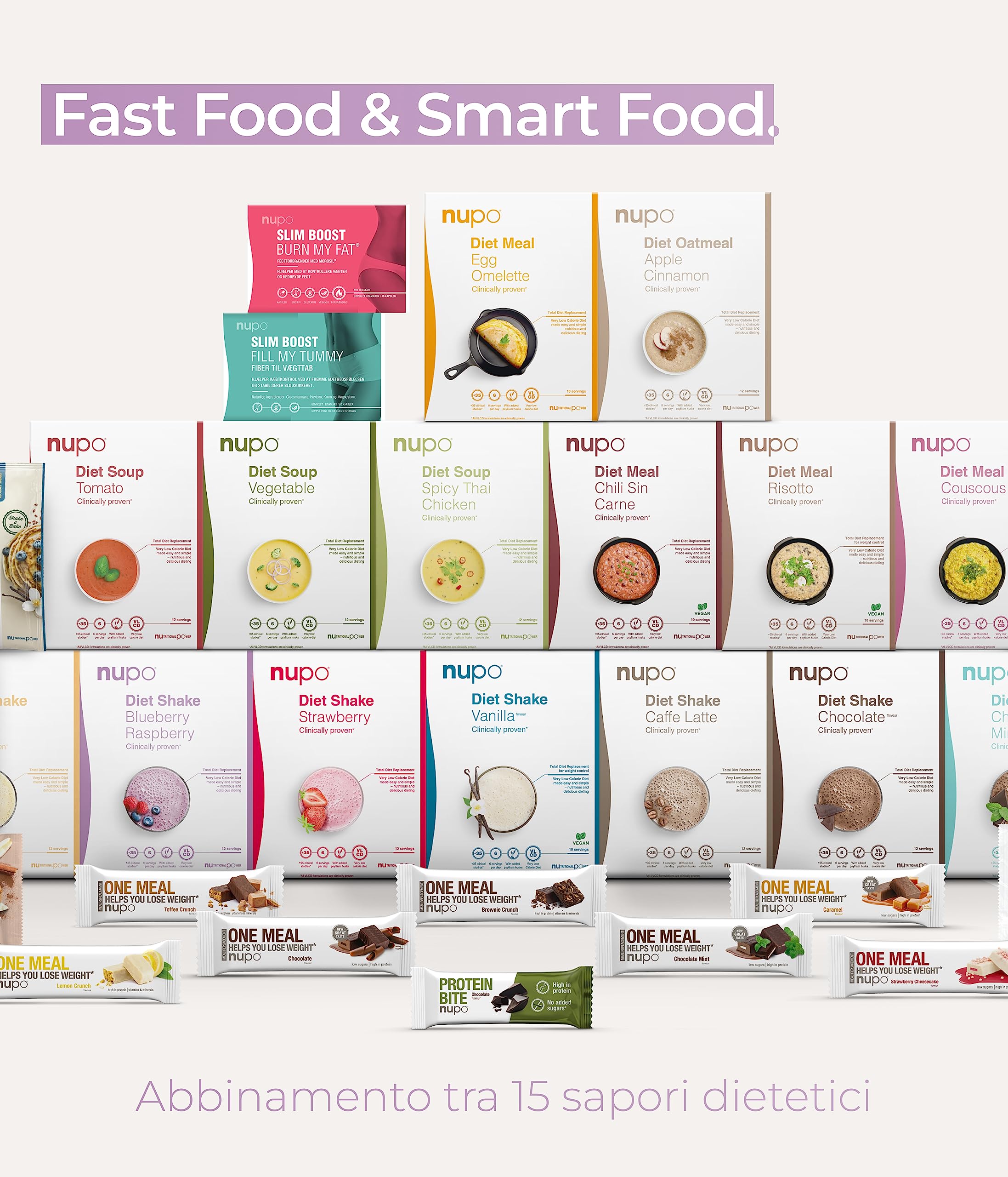 NUPO Diet Shake Mirtillo-Lampone - Frullati dietetici premium per la gestione del peso I Frullato sostitutivo del pasto, clinicamente testato per il controllo del peso I 12 porzioni I Senza OGM