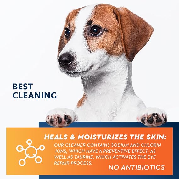 All Pets Eye Wash Drops for Relieve Pink Eye, Allergies Symptoms, Infections & Runny, Dry Eyes - Pain-Free Treatment Helps Prevent Abrasions, Irritations & Conjunctivitis