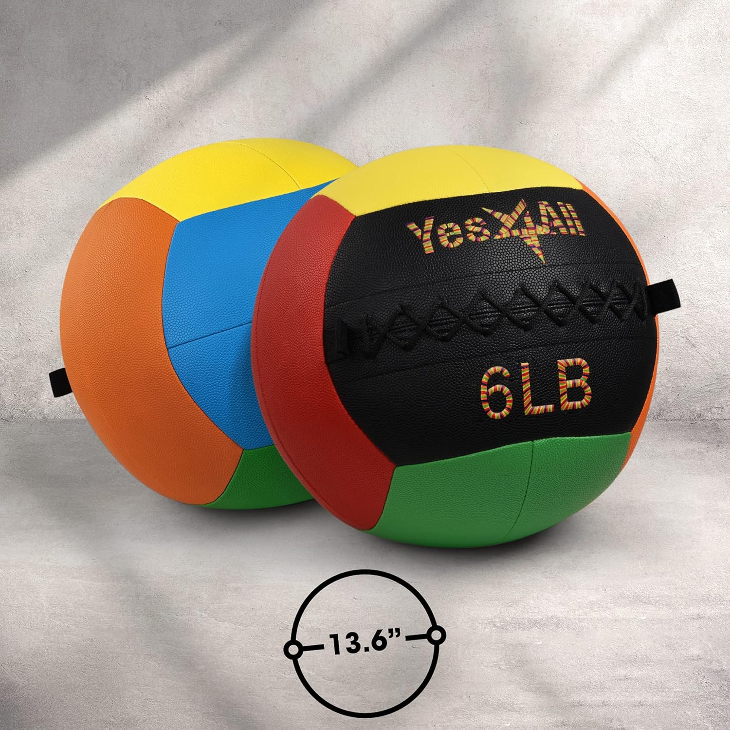 Yes4All Vibrant Wall Ball/Wall Medicine Ball for Full Body Workout and Strength Exercise – 6 lbs : Sports & Outdoors