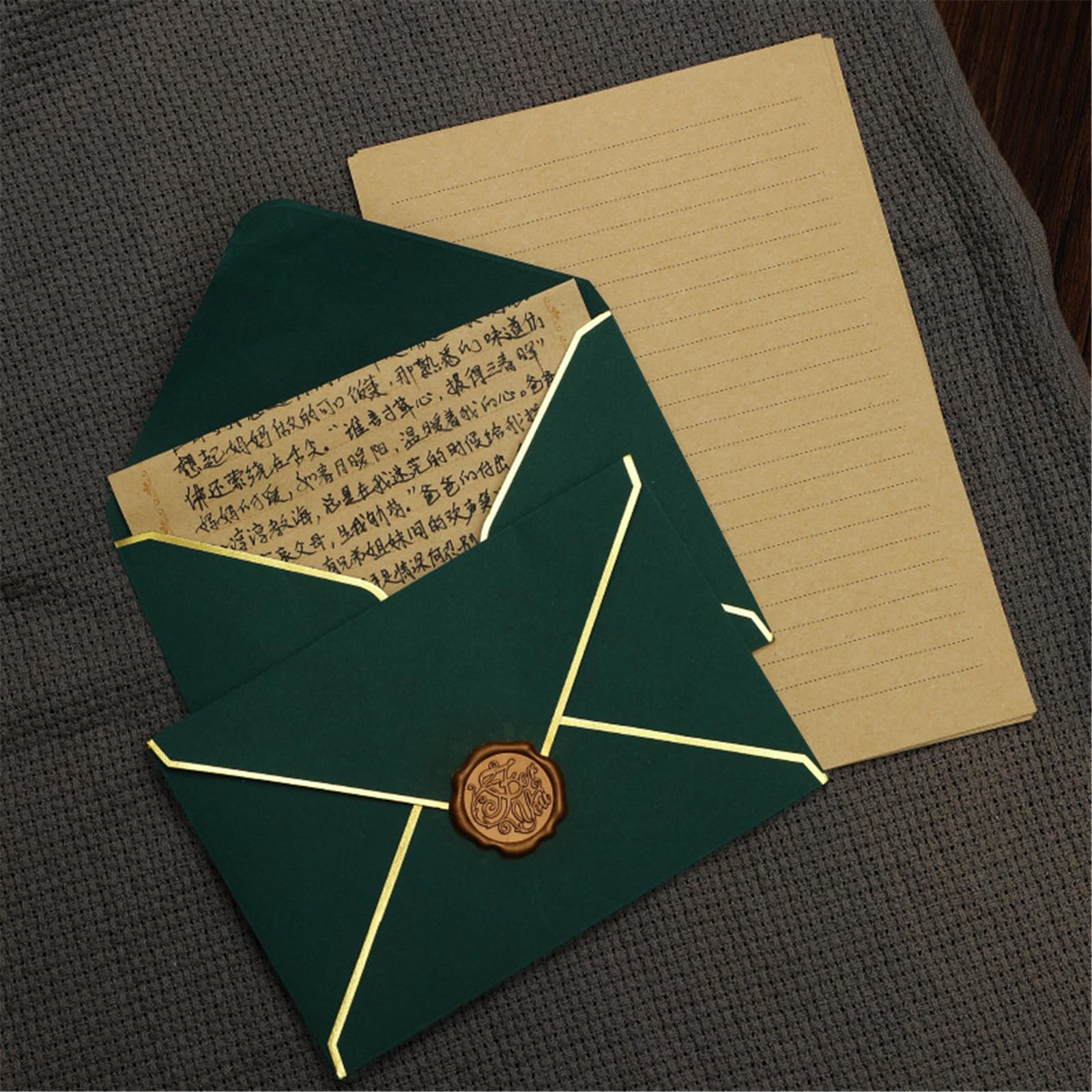 Blumen Briefpapier Set, 14, 5 x 21 cm, Briefpapier, Grußkarte für Geburtstag, Abschlussfeier, 160 Blatt Vintage Briefpapier