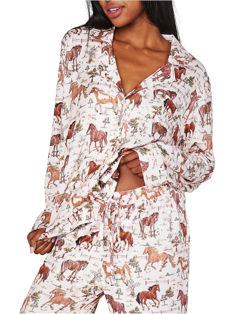 White Show Me Your Mumu Classic Pajama Set