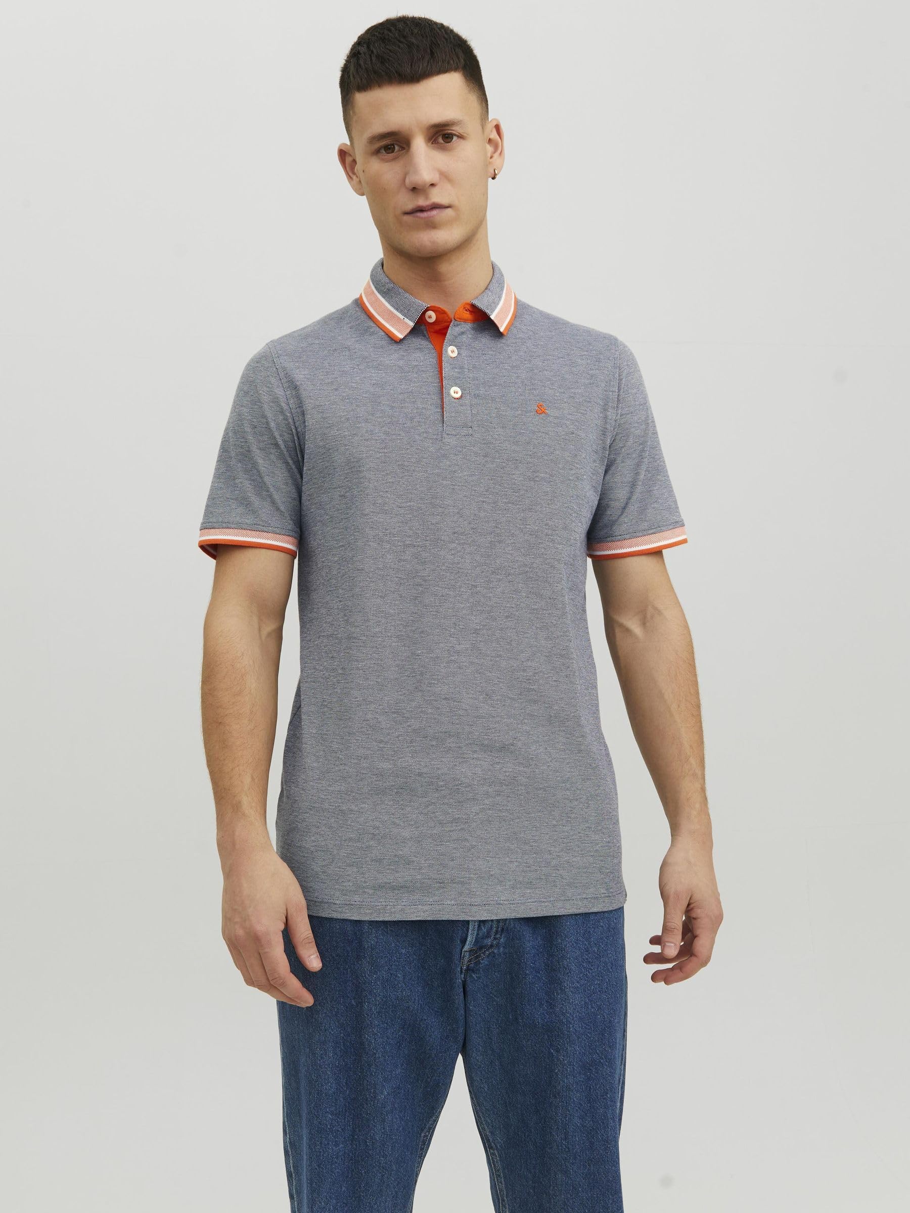 JACK & JONES Polo Plain Shirt Collar Polo