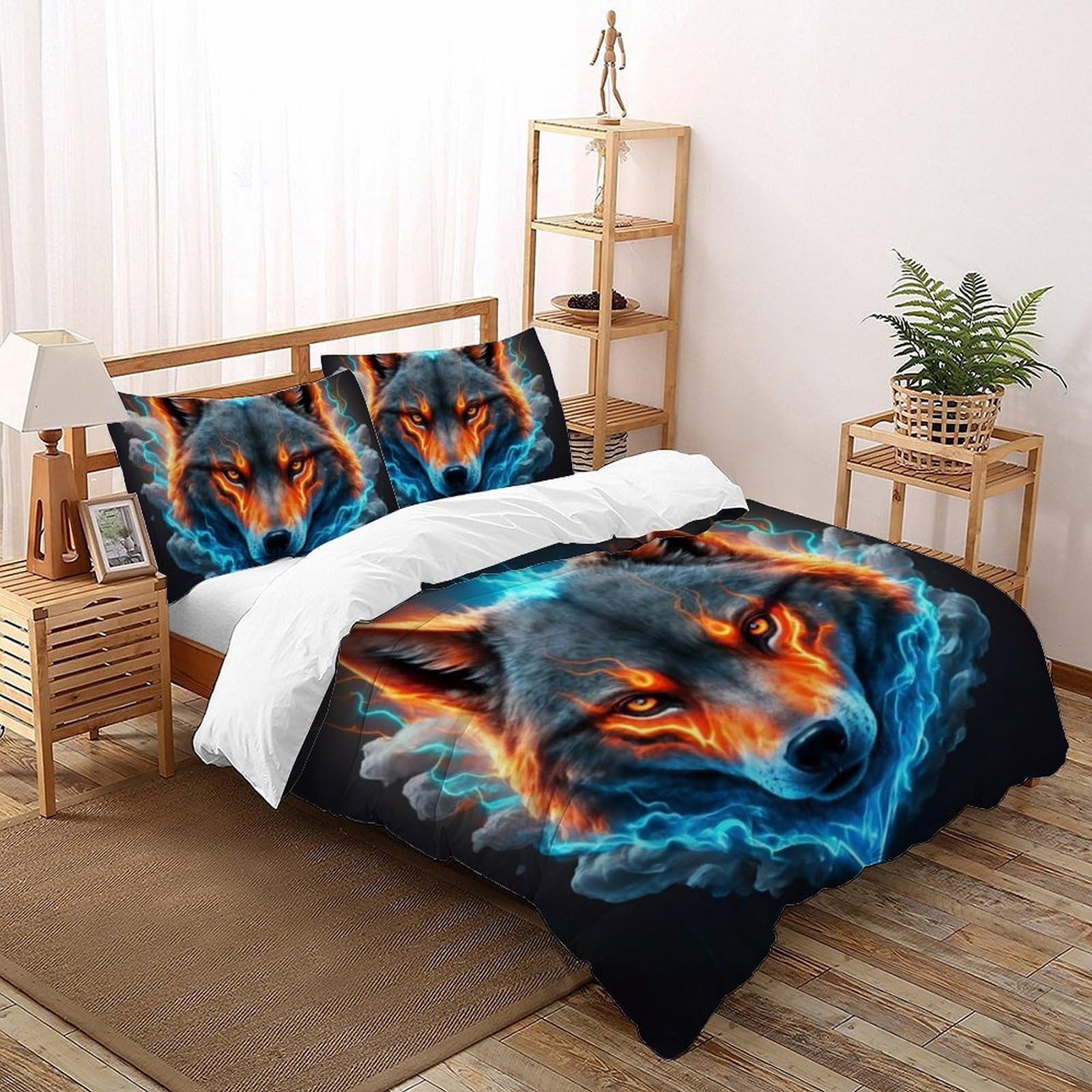 Parure de lit loup 3D double pour sublimer une chambre d'enfant