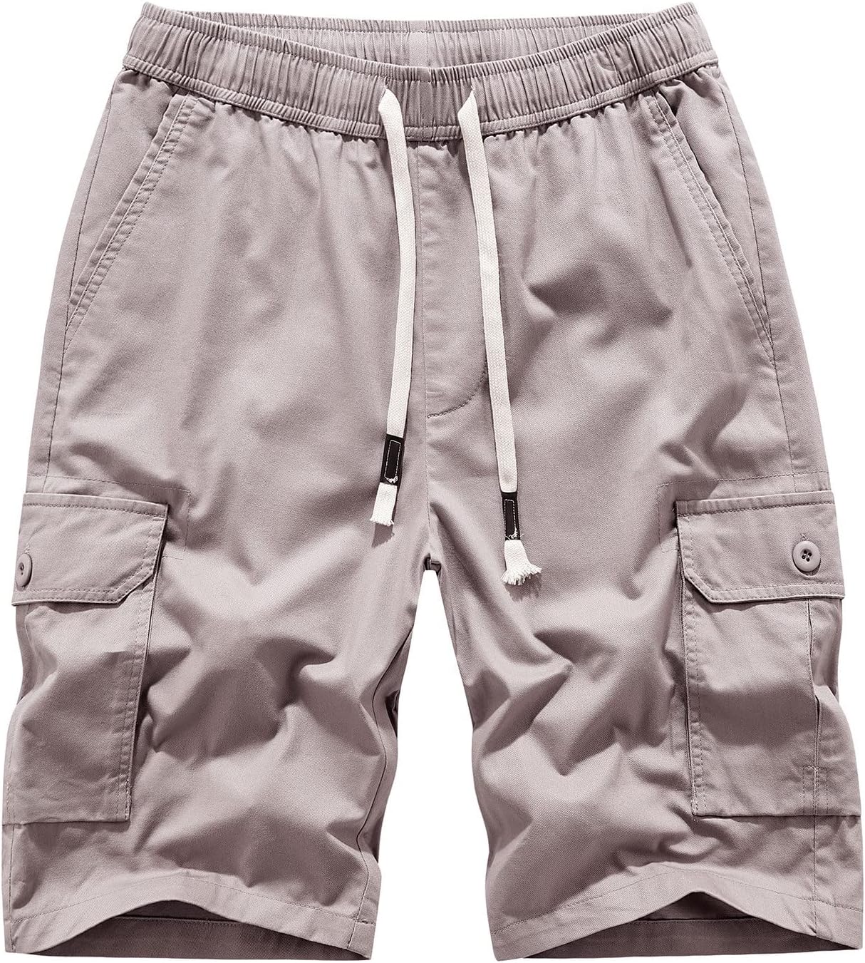 Mens Cotton Cargo Shorts With Pockets Drawstring Elastic Waist Camouflage Shorts Regular Fit Camo Athletic Shorts