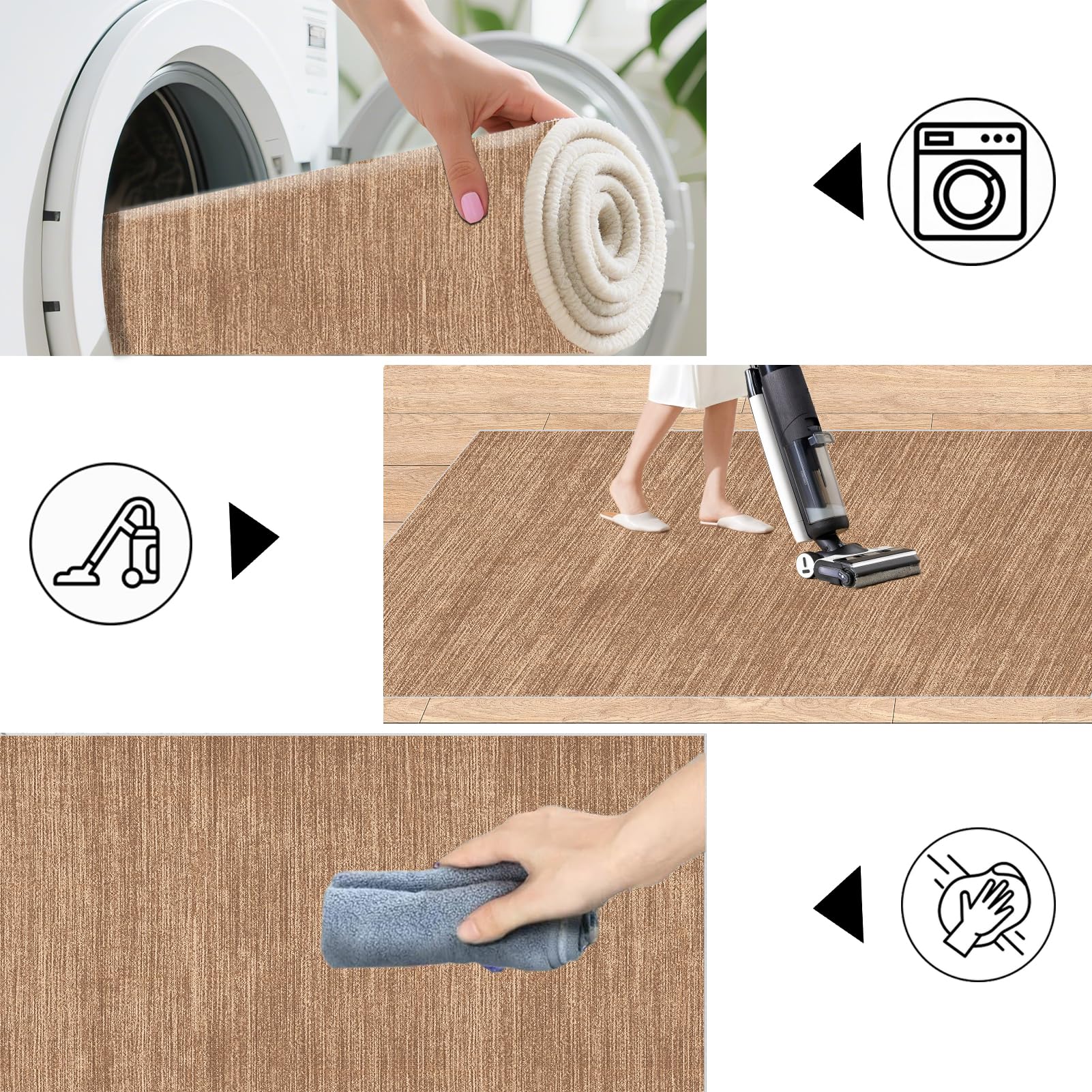 Tapis Cuisine Devant Evier Antidérapant et Lavable Tapis de Passage Tapis de Porte Long Tapis de Couloir pour Entrée, Buanderie, Salle de Bains 40 x 200 cm