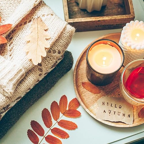 Miniatura 100 de Tarros de vela gruesos de 8 onzas para hacer velas, 15 unidades, tarros vacíos transparentes con tapas de madera para hacer velas, contenedor