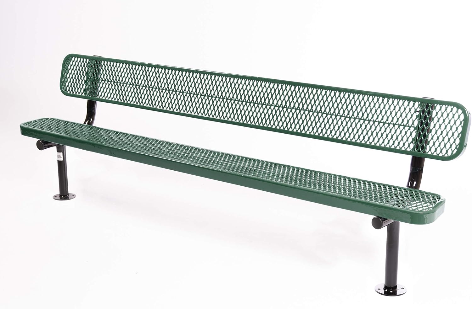 CoatedOutdoorFurniture B8WBSGRN Heavy Duty Park Bench