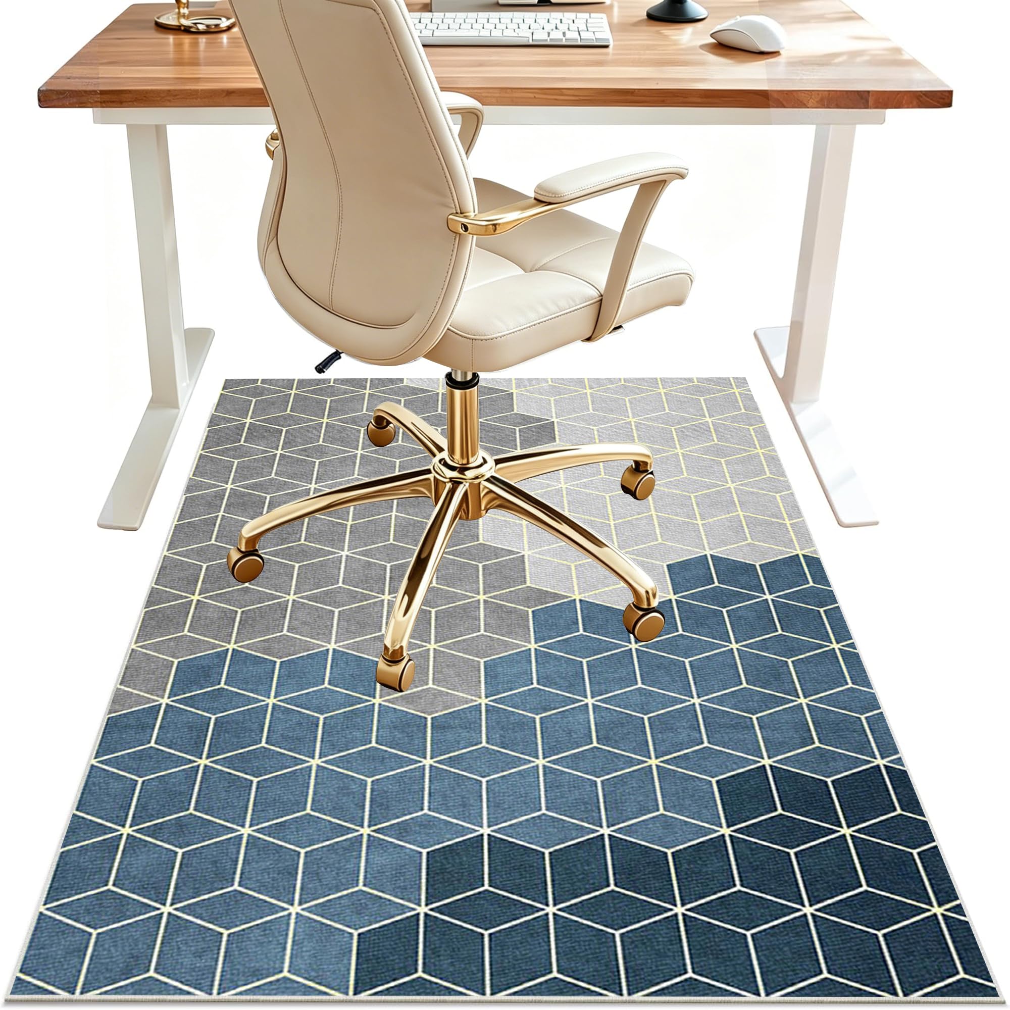 Office Chair Mat for Carpet Floor, Computer Gaming Chair Mat, Floor Protectors for Rolling Chairs 200 x 290 cm Heavy Duty Desk Chair Mat Non-slip Carpet Protector Chair Mat for Home and Office
