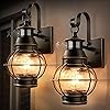 Lamomo Outdoor Wall Sconce,2 Pack Black Dusk to Dawn Motion Sensor Light Fixtures,Exterior Aluminum Waterproof Porch Lights for House Patio(No Bulb)