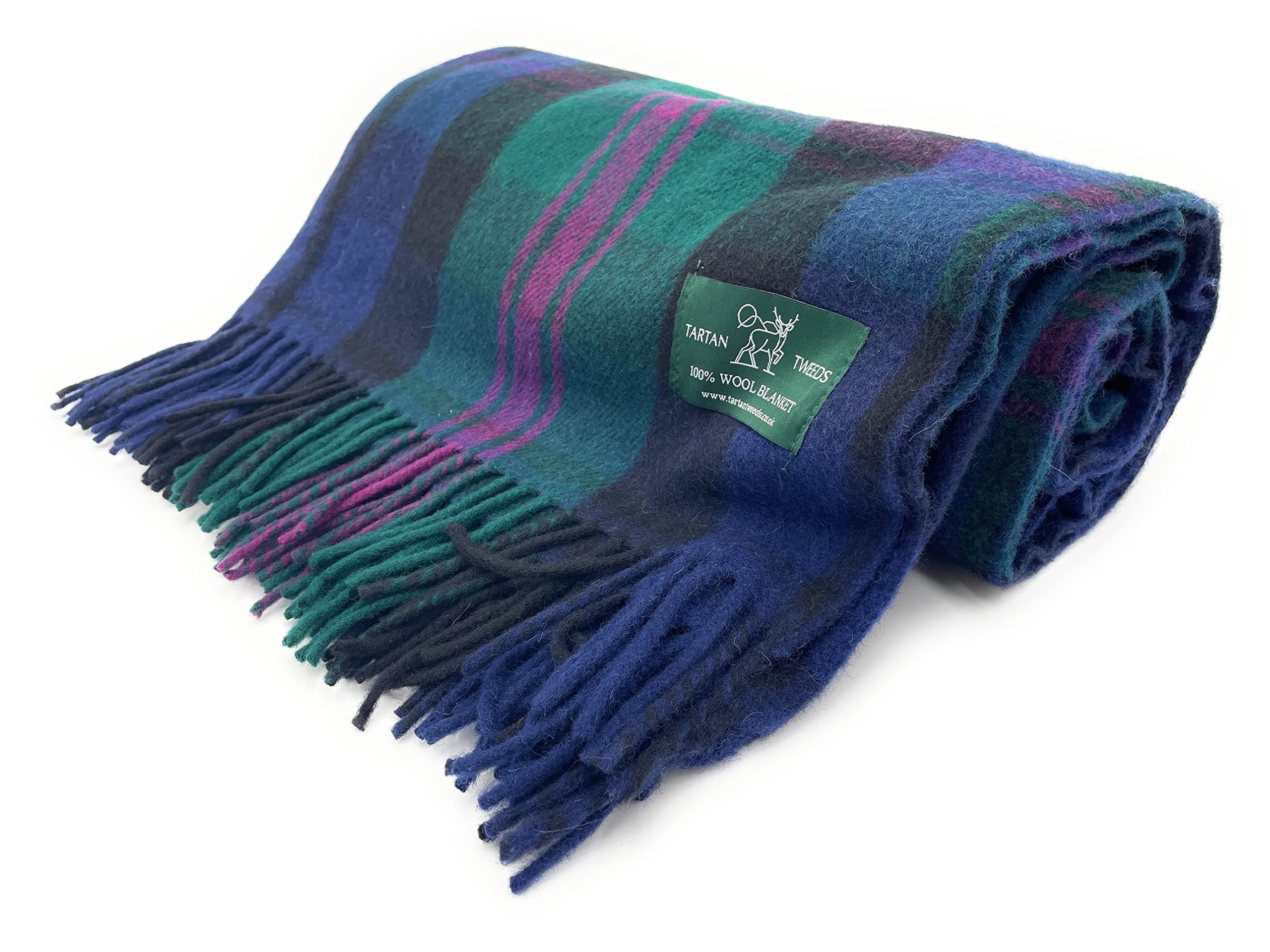 Tartan Tweeds Baird Large Wool Tartan Blanket, Fade Resistant, Bed, Cosy Sofa Throw (Baird)