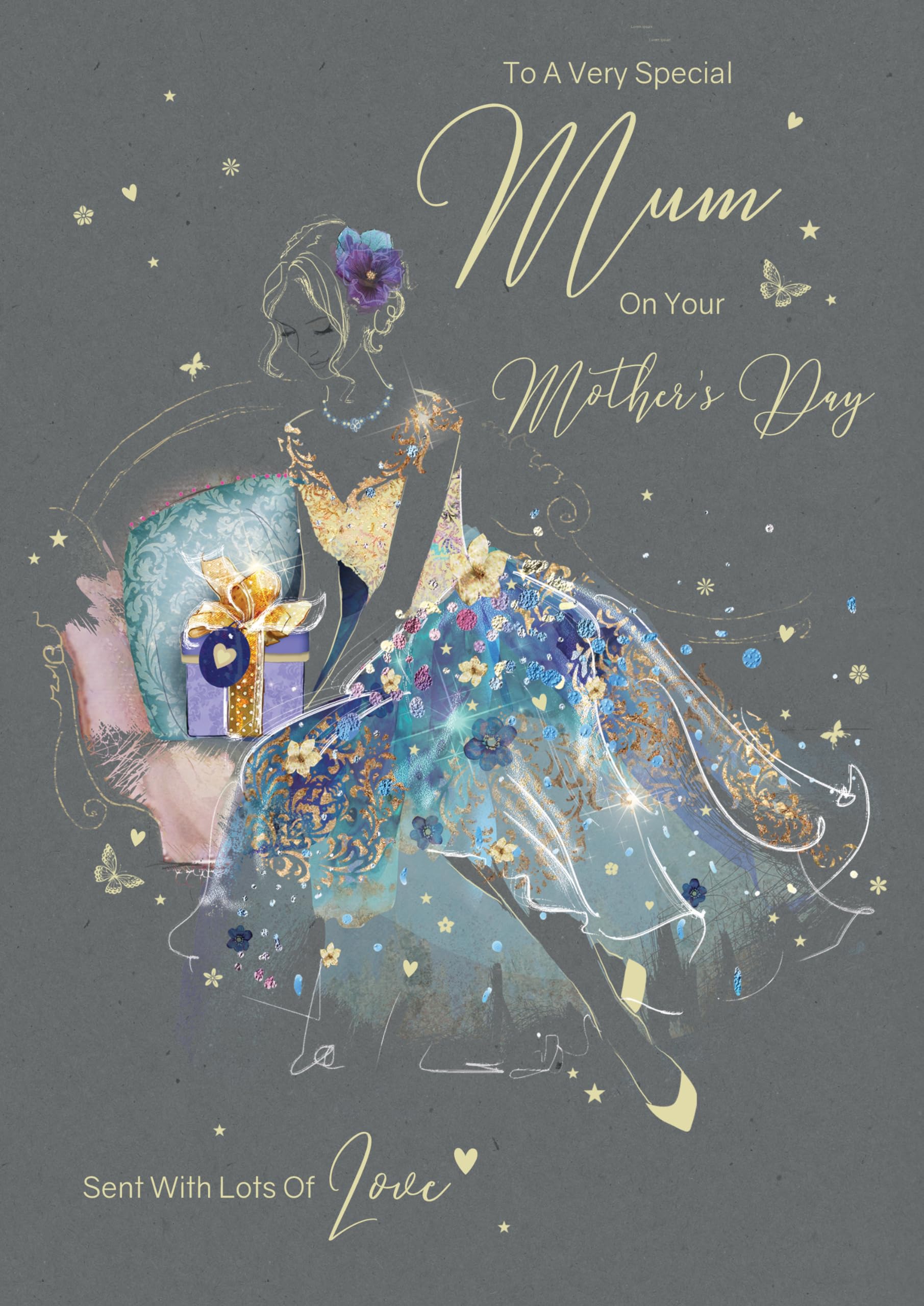Cherry Orchard Muttertagskarte ‘Sending You Lots Of Love Mum‘ – Luxuskarte Mit Goldfolie