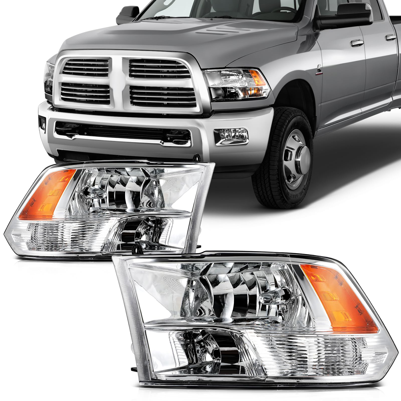 SCITOO Headlight Assembly Fit 2014-2021 For Toyota 4Runner Black Housing Amber Reflector Pair Headlights 81170-35571 — view 44